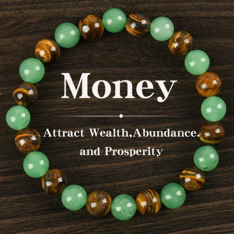 Wealth Guardian Crystal Bracelet – Aventurine & Tiger-Eye