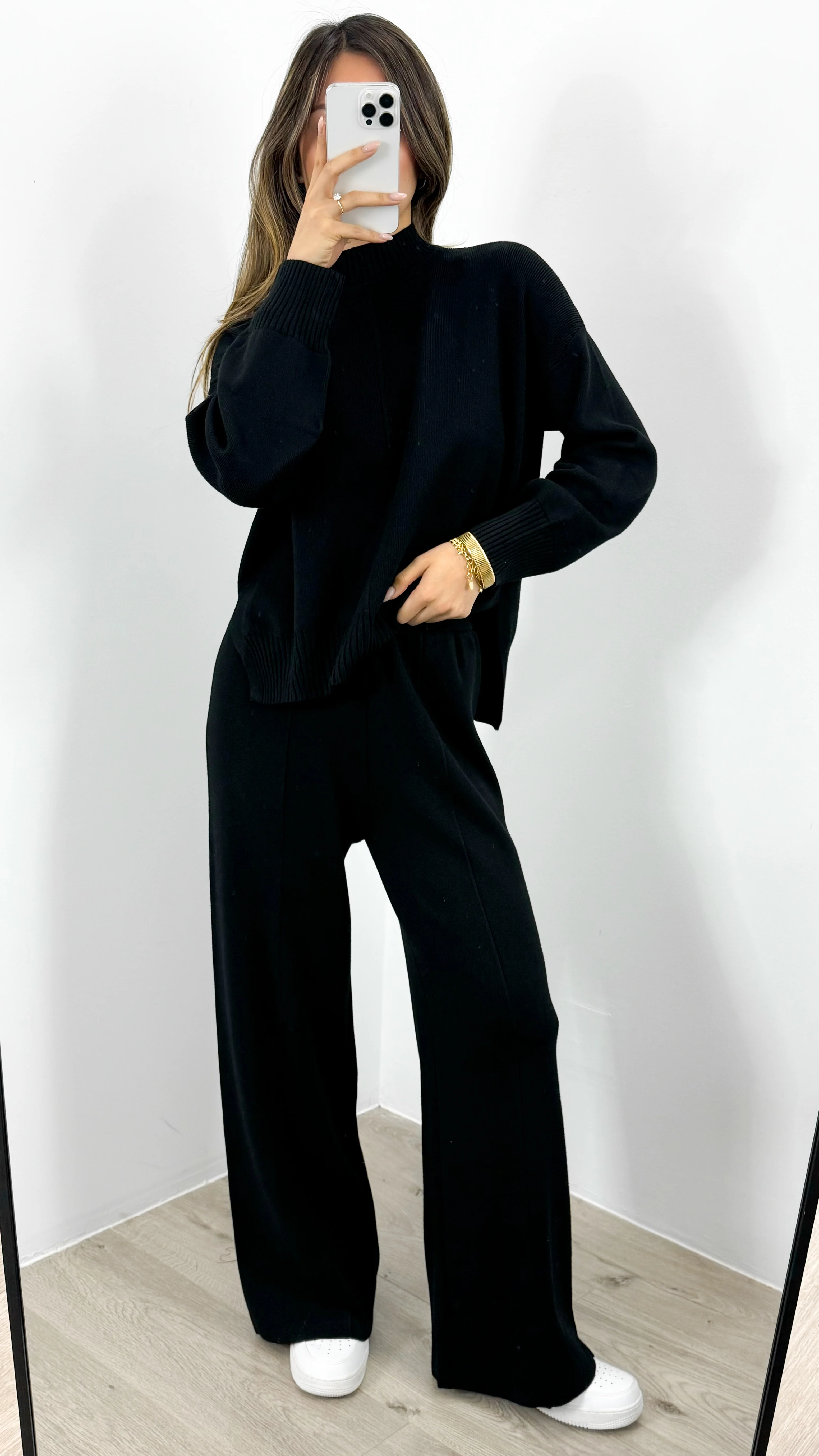 KNIT PANT - BLACK