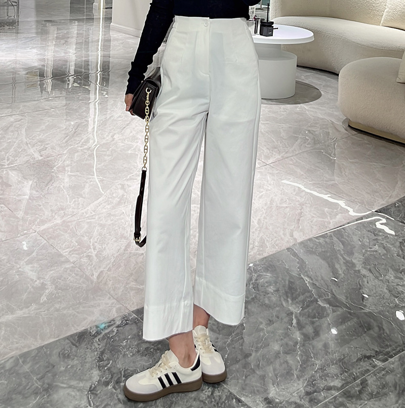women's high waist slimming cropped straight pants