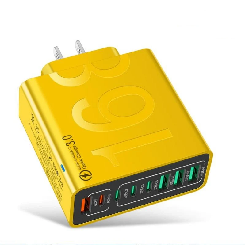 168W GaN USB Fast Charger 8-Port Power Hub for USB-C&A