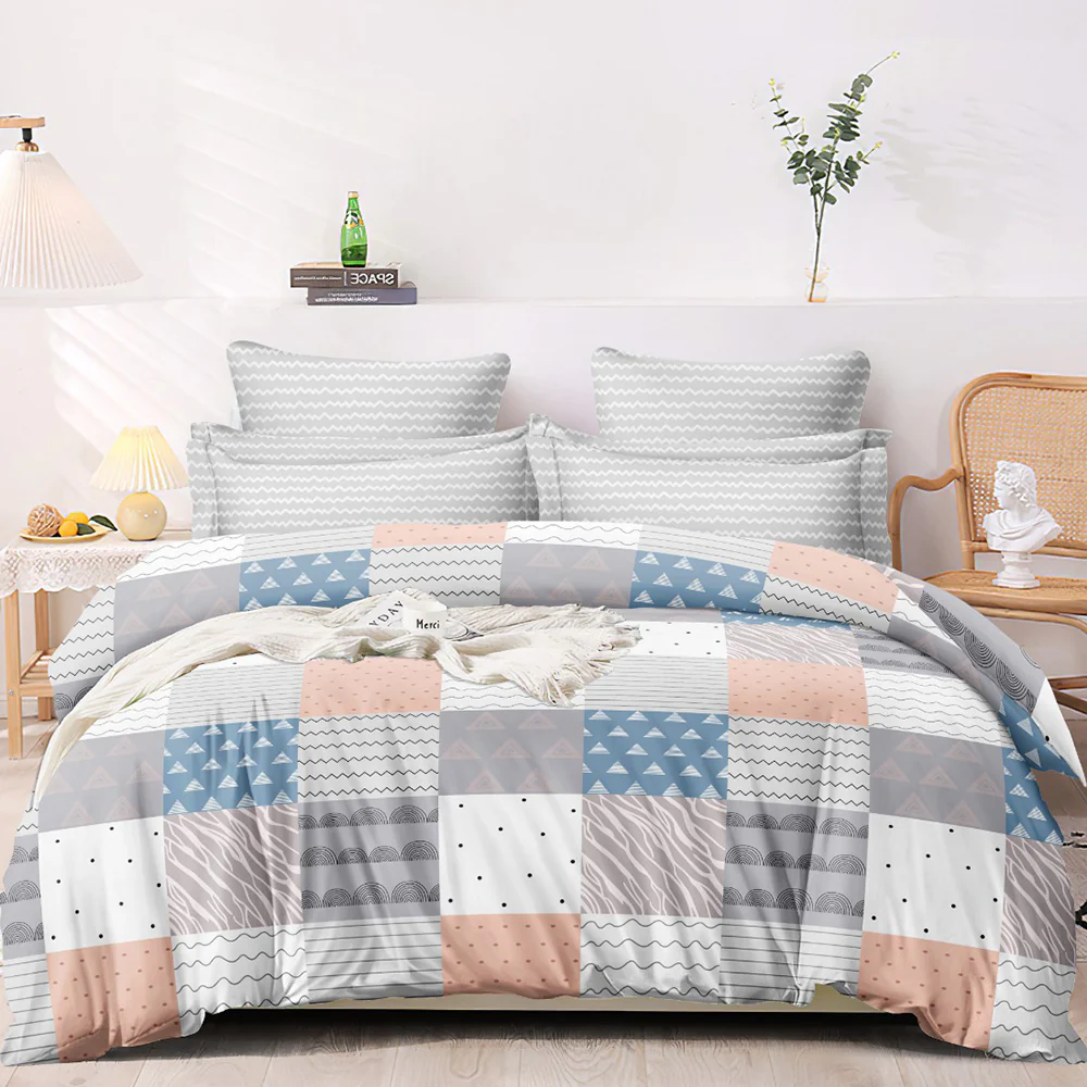Super Soft Minimal Design Double Bedsheet ( 90*100inch, King )