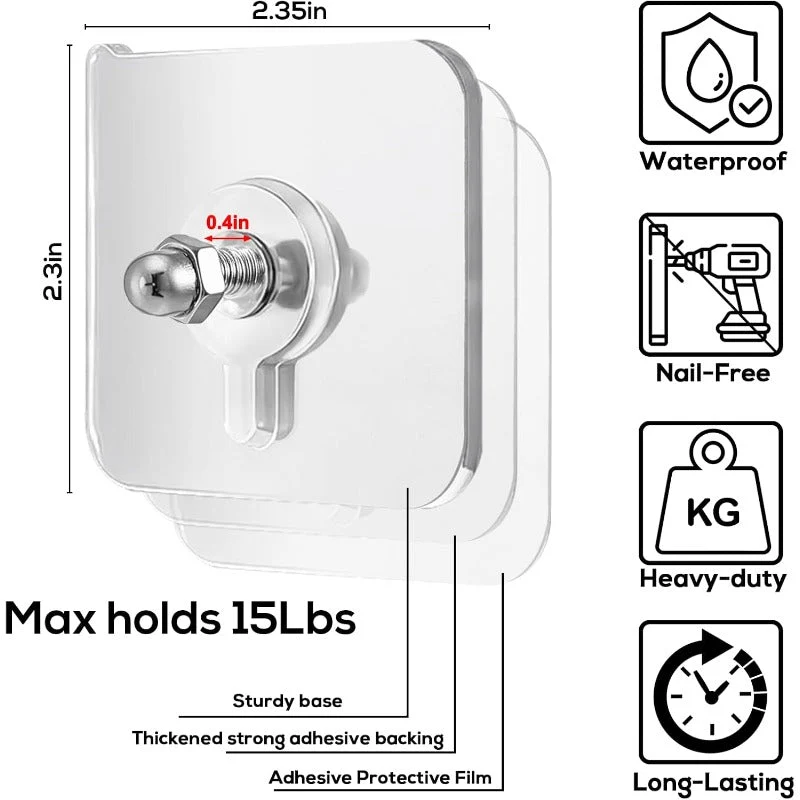 Heavy Duty Adhesive Wall Hooks