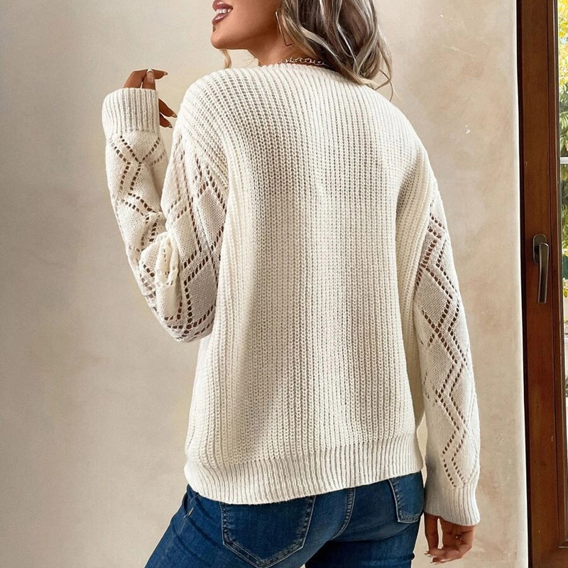 Classic V-Neck Long Sleeve Knit Pullover