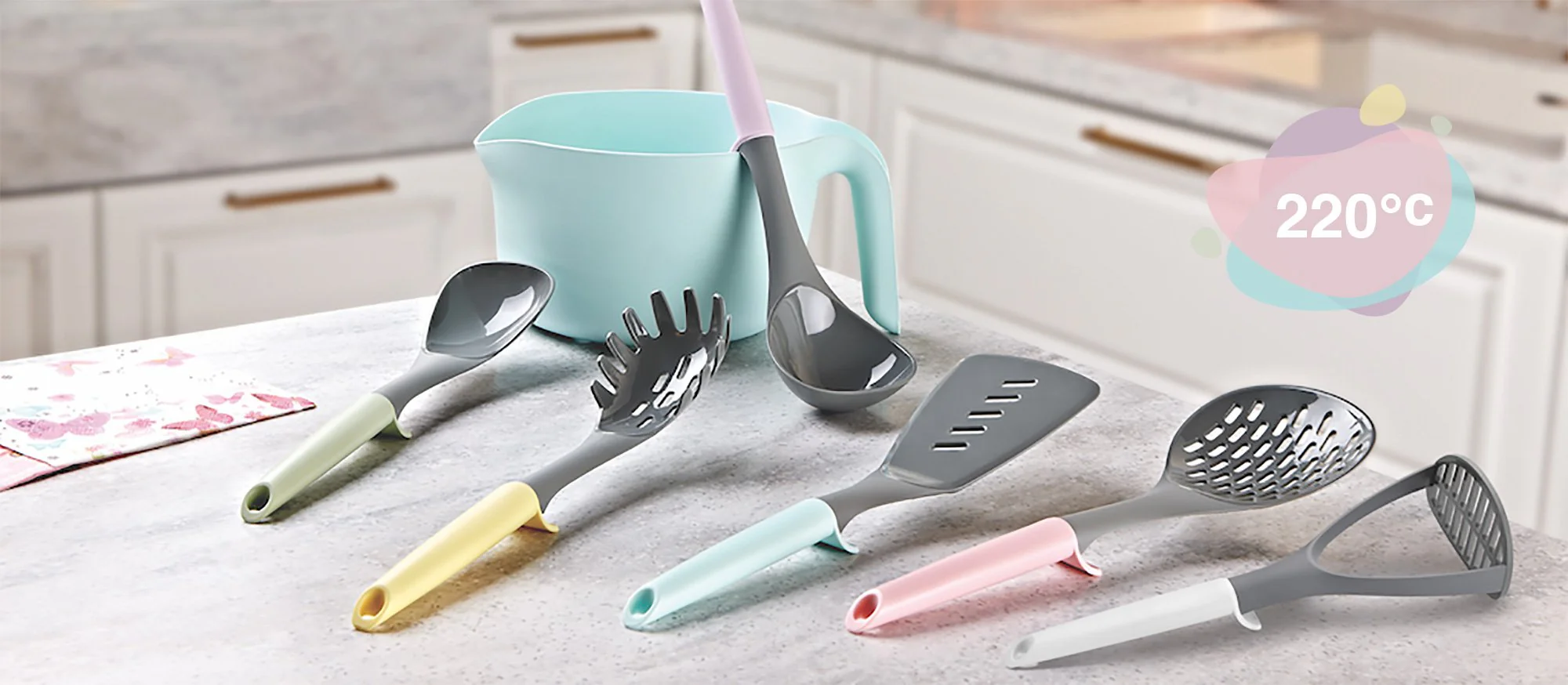 6 Pieces Utensil Service Set Cooking Kitchen Accessories, Non Stick and Heat-Resistant