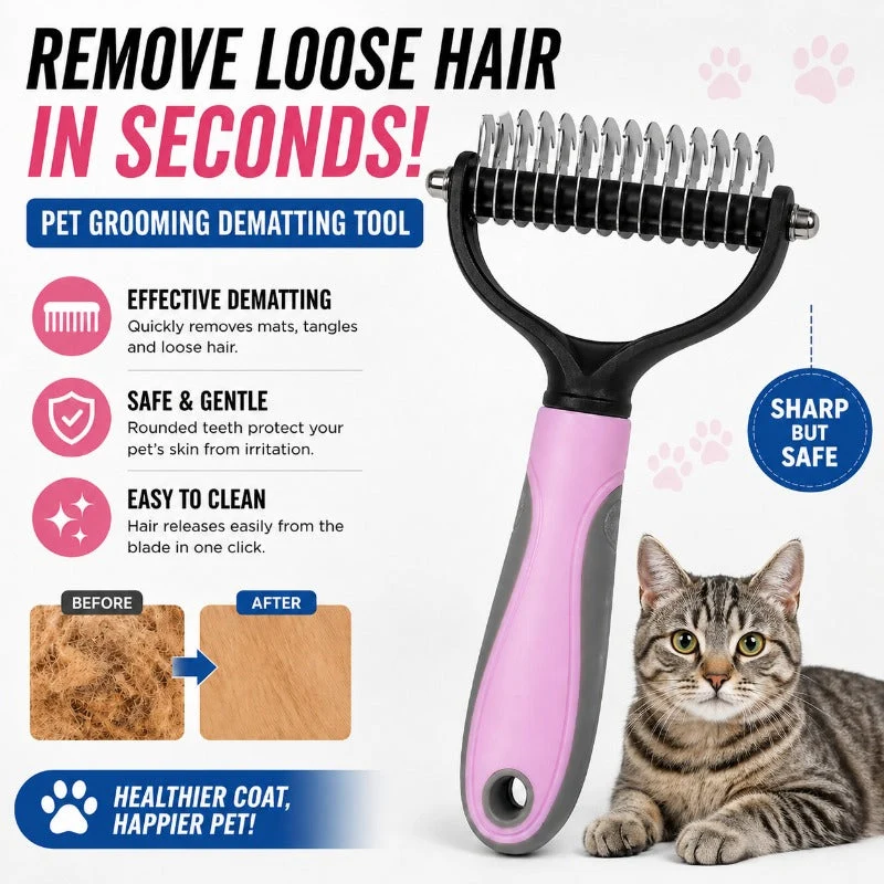Dual-Sided Pet Grooming Tool