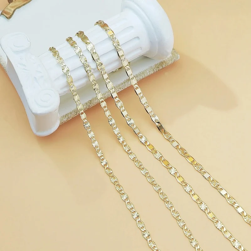 Elegant Flat Link Gold Chain