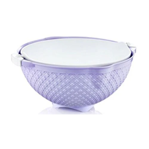 2 in 1 Strainer Colander Rotatable Bowl, Washing Veg, Fruit Basket