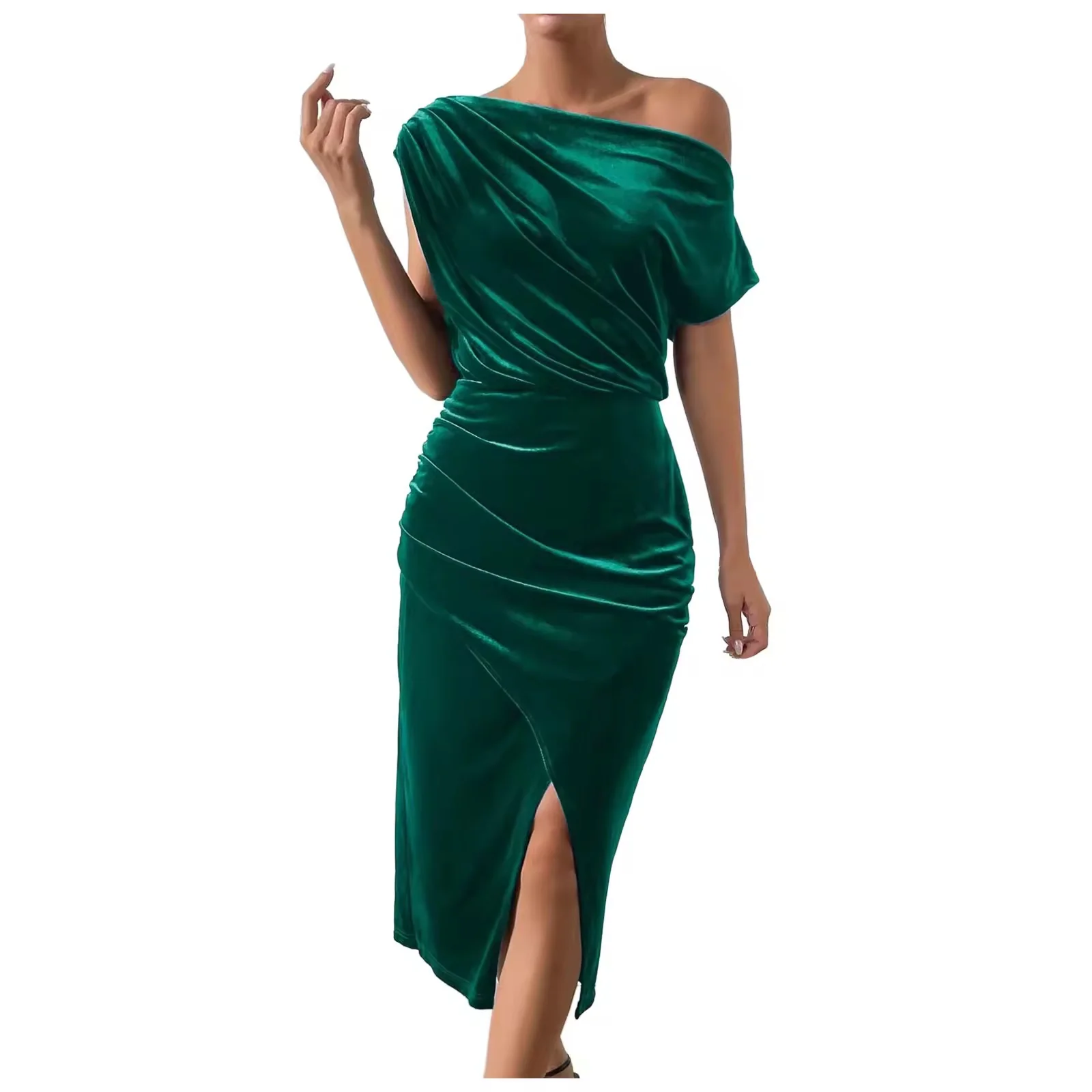 Midi Velvet Bodycon Dress
