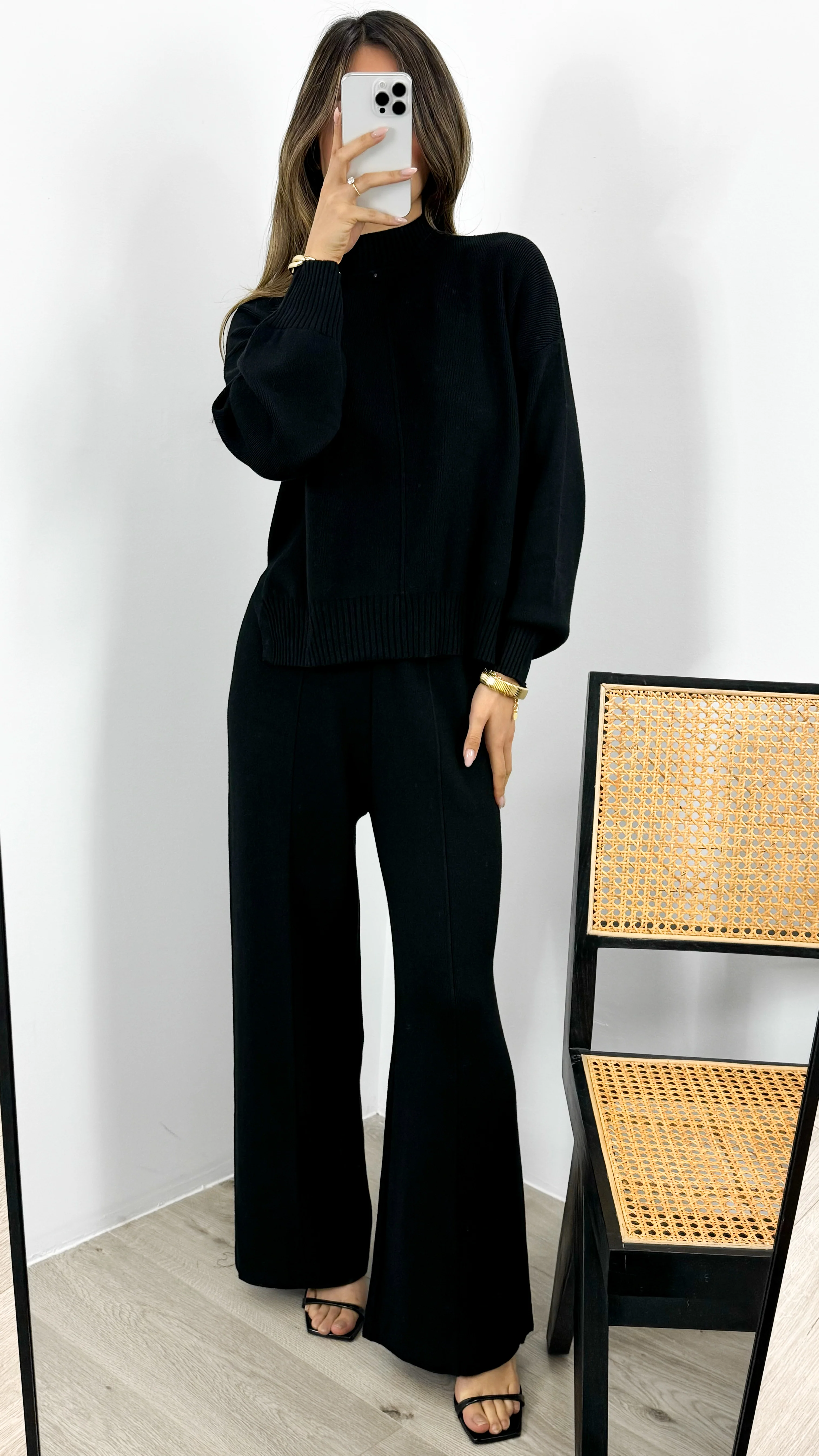 KNIT PANT - BLACK