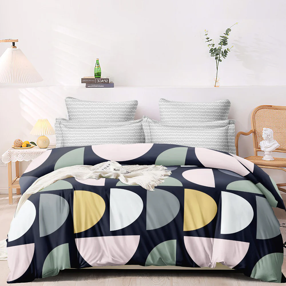 Super Soft Horizon Wave Design Double Bedsheet ( 90*100inch, King )