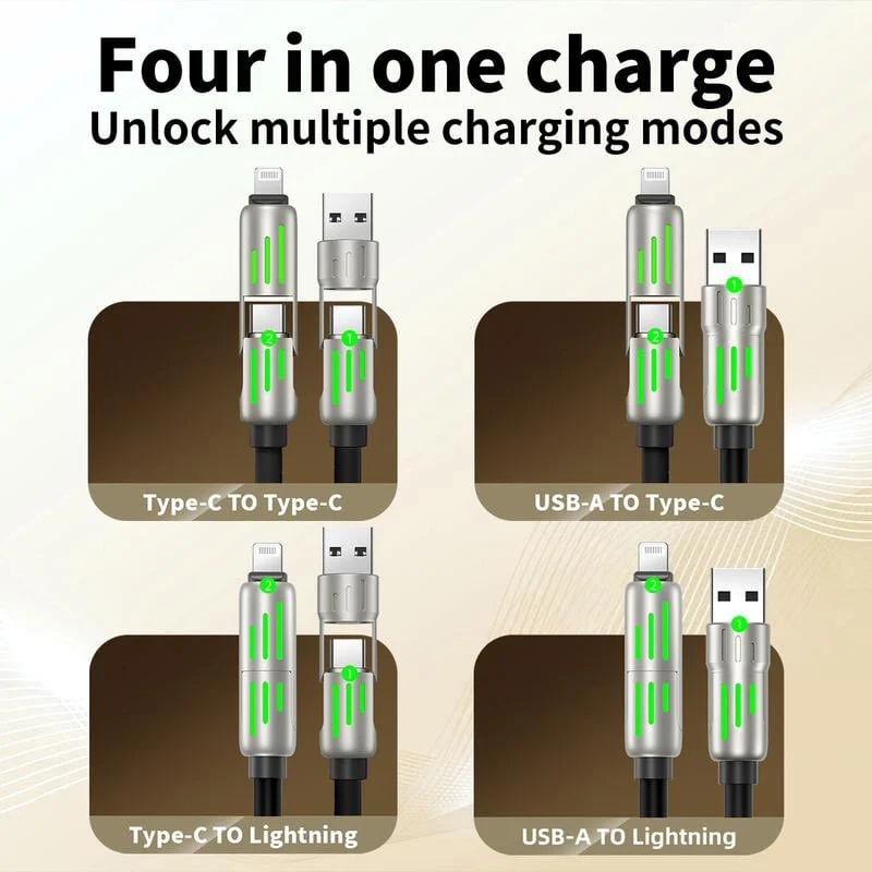 🔥Last Day Buy 3 Free 1 - 4-in-1 USB Charging Cable fast charging 240W