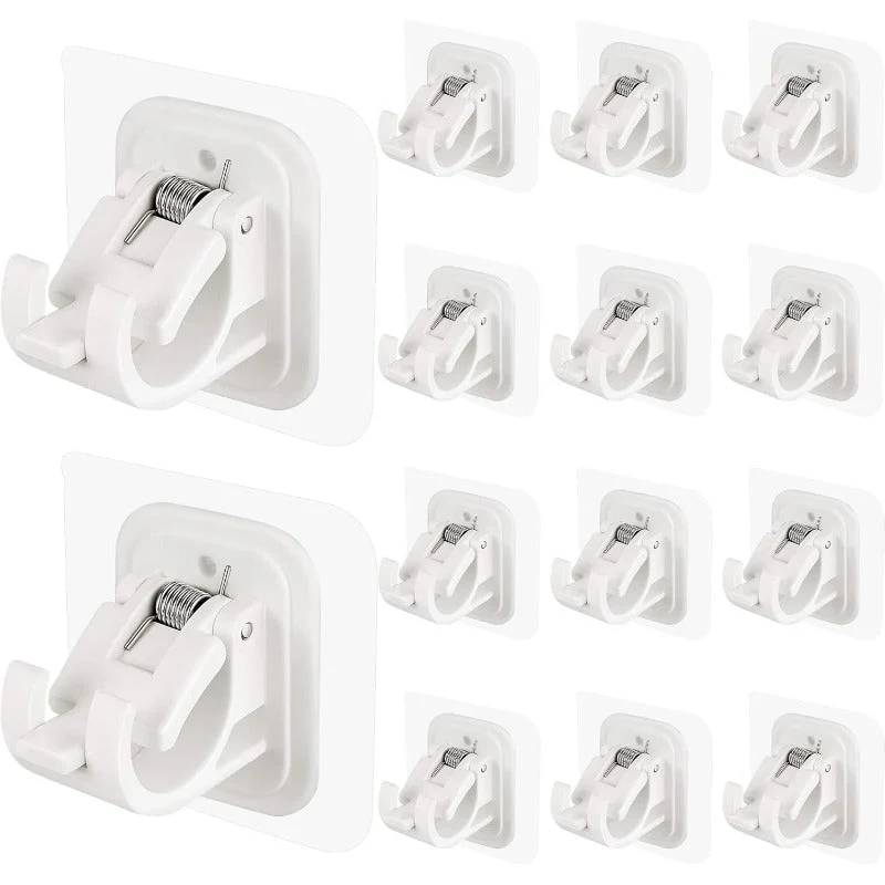 Nail-Free Adjustable Curtain Rod Bracket Holders – Drill-Free & Wall-Safe