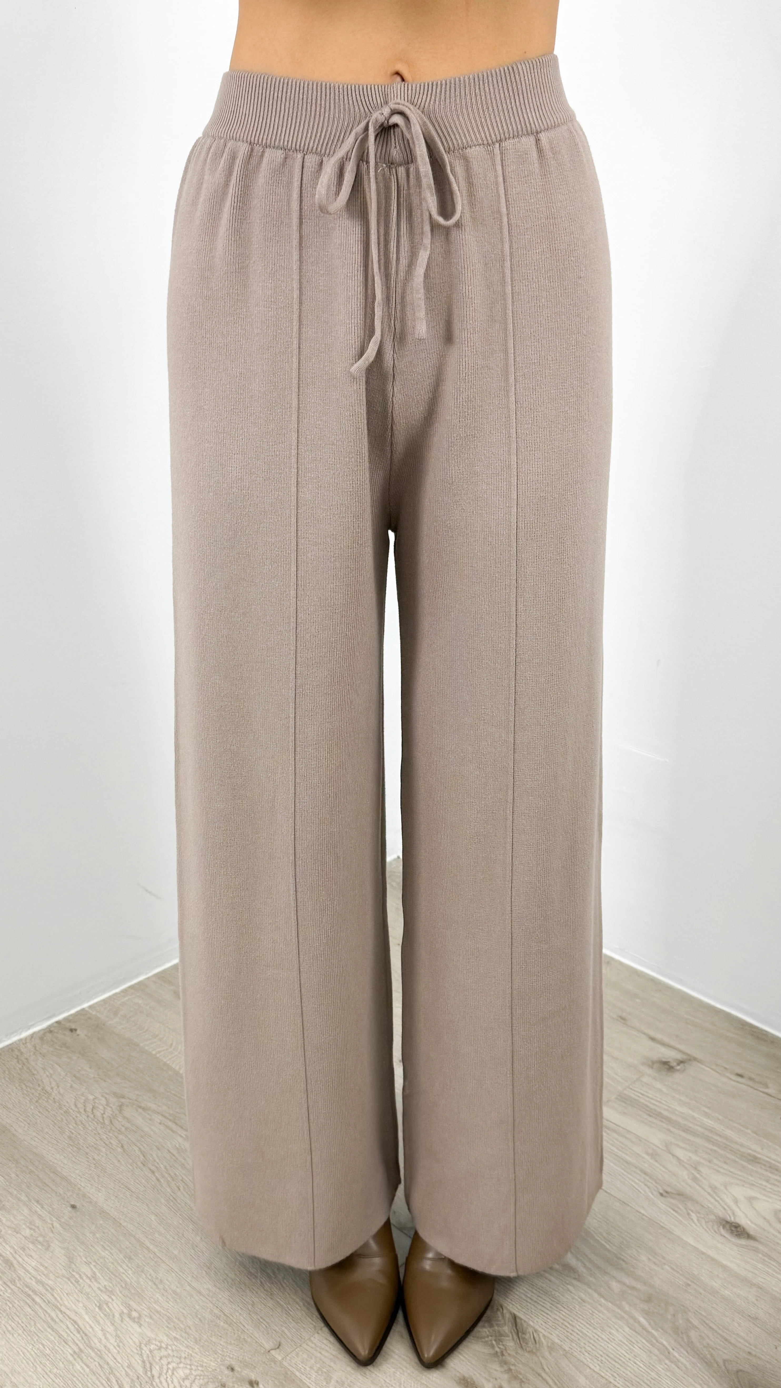 KNIT PANT - MUSHROOM