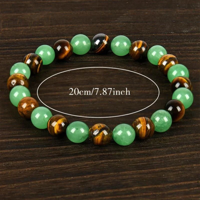 Wealth Guardian Crystal Bracelet – Aventurine & Tiger-Eye
