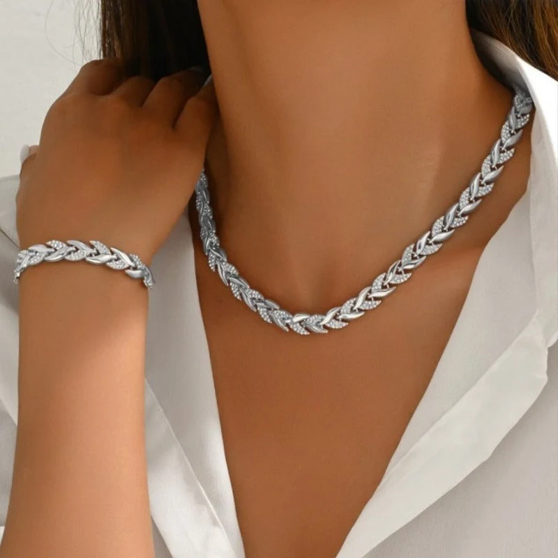 Elegant Crystal Chain Jewelry Set