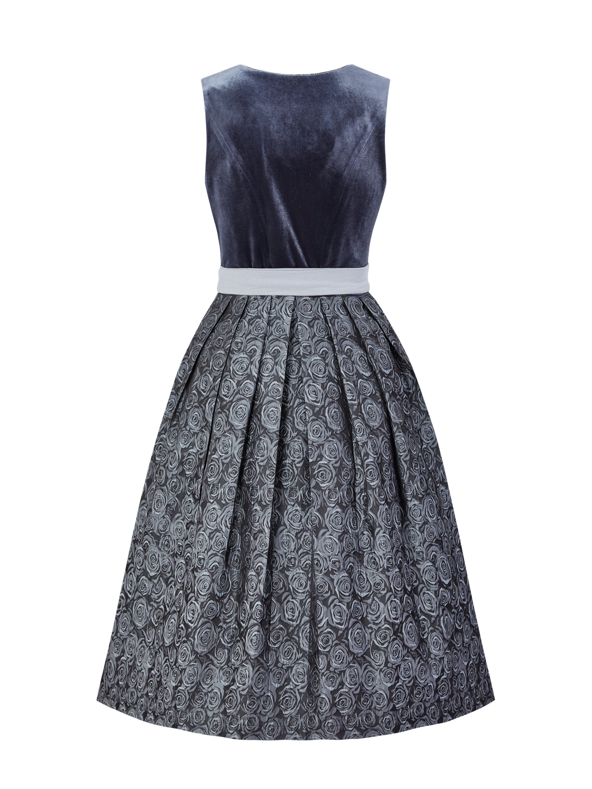 Blau Dirndl mit Gerader Ausschnitt