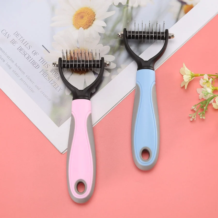 Dual-Sided Pet Grooming Tool