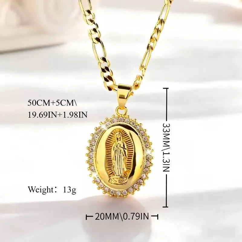 Elegant 14K Gold Virgin Necklace
