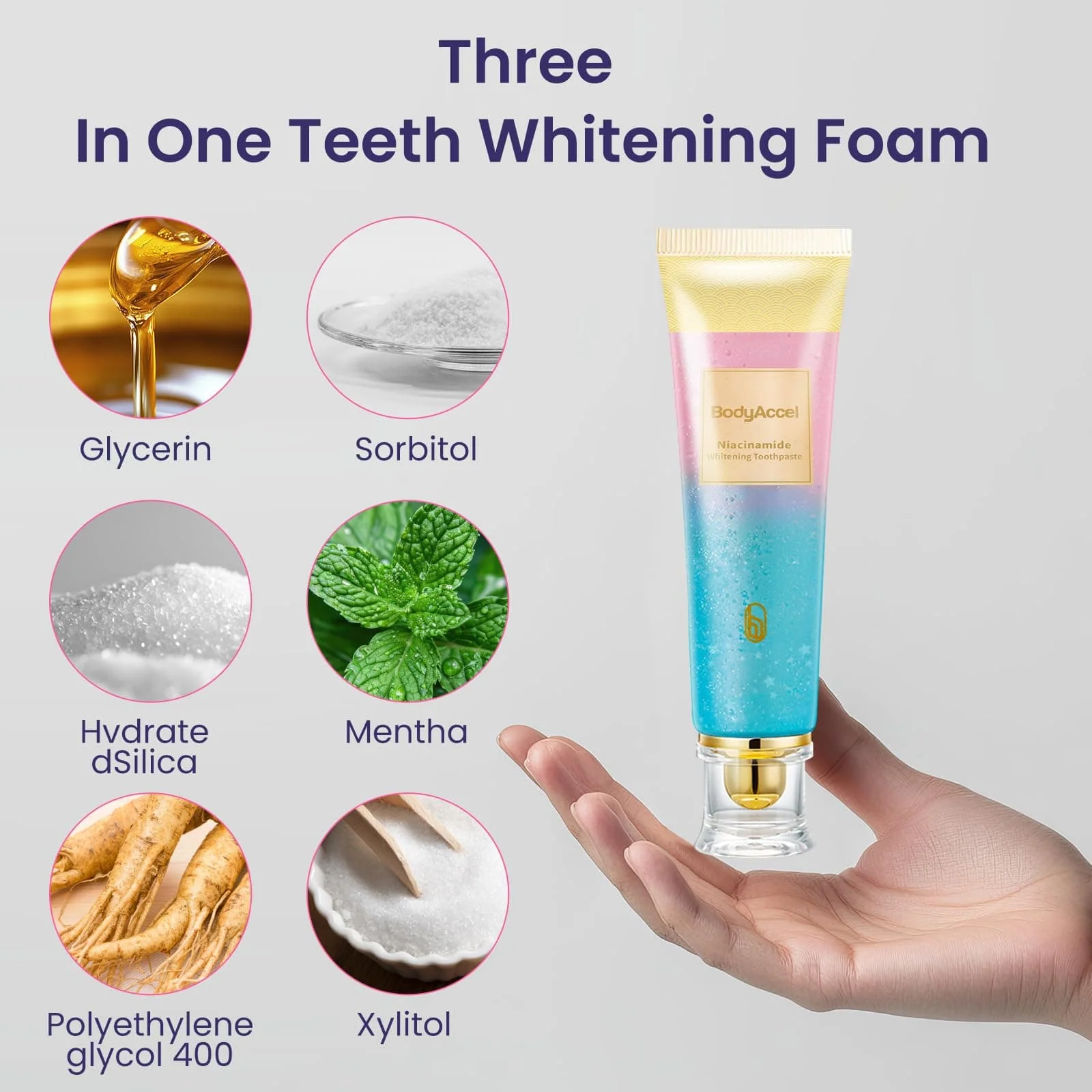 Eptchn Triple Fluoride-Free Whitening Niacinamide Toothpaste