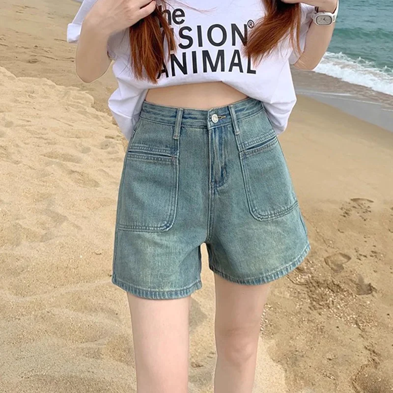 High Waist Vintage Denim Shorts Summer Must-Have