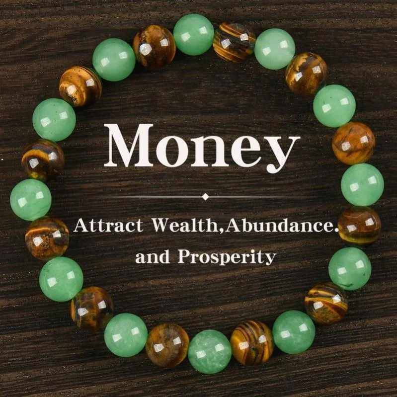 Wealth Guardian Crystal Bracelet – Aventurine & Tiger-Eye