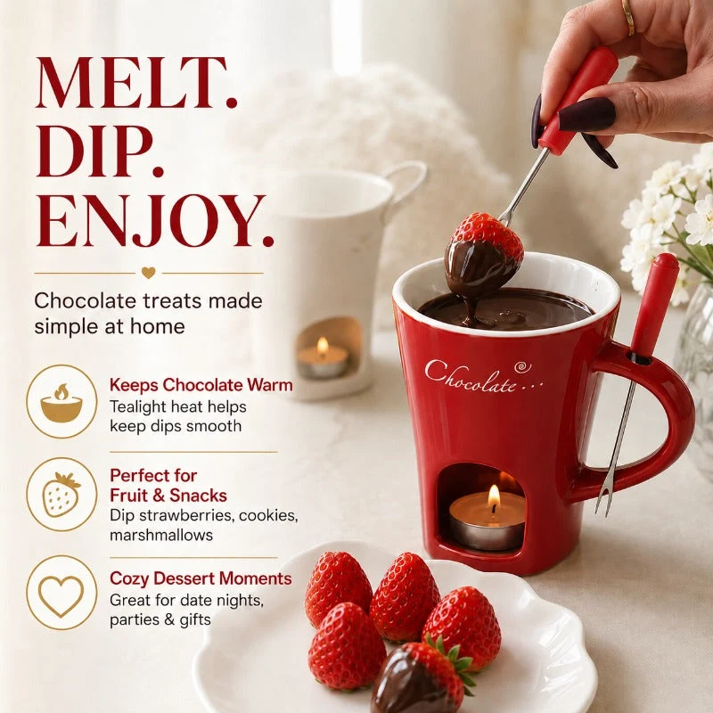 Ceramic Chocolate Fondue Mug