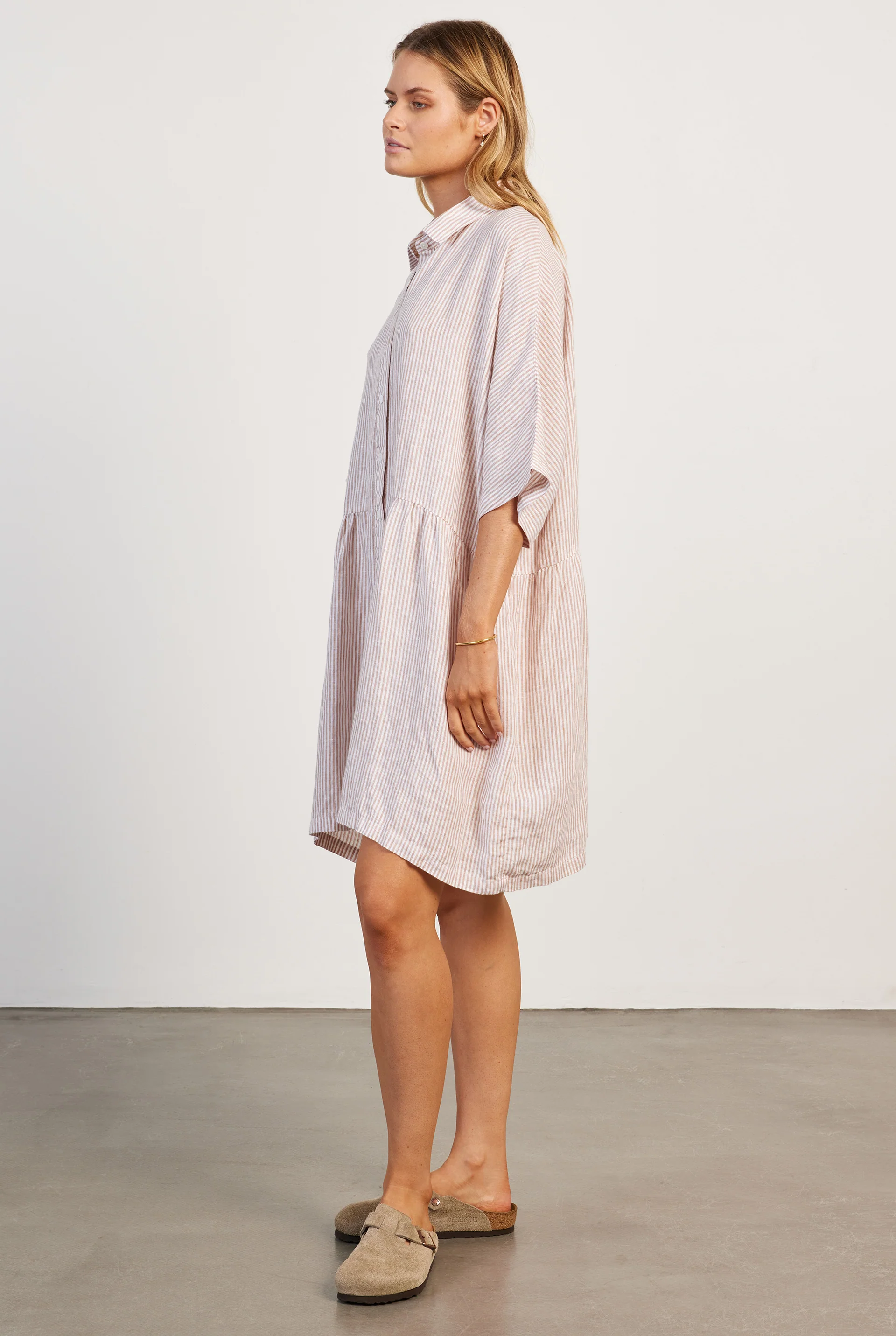 Dolly Linen Stripe Dress