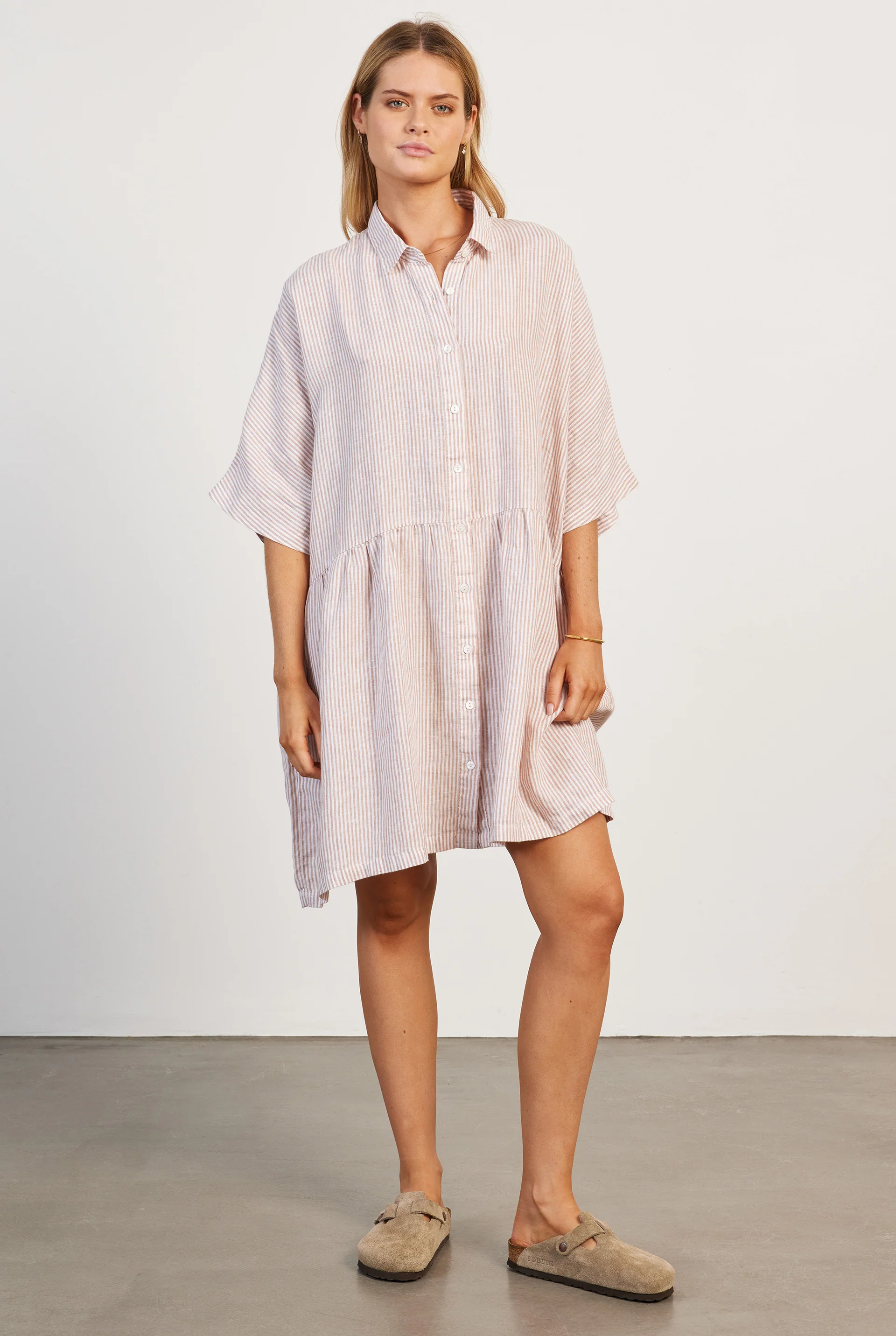 Dolly Linen Stripe Dress