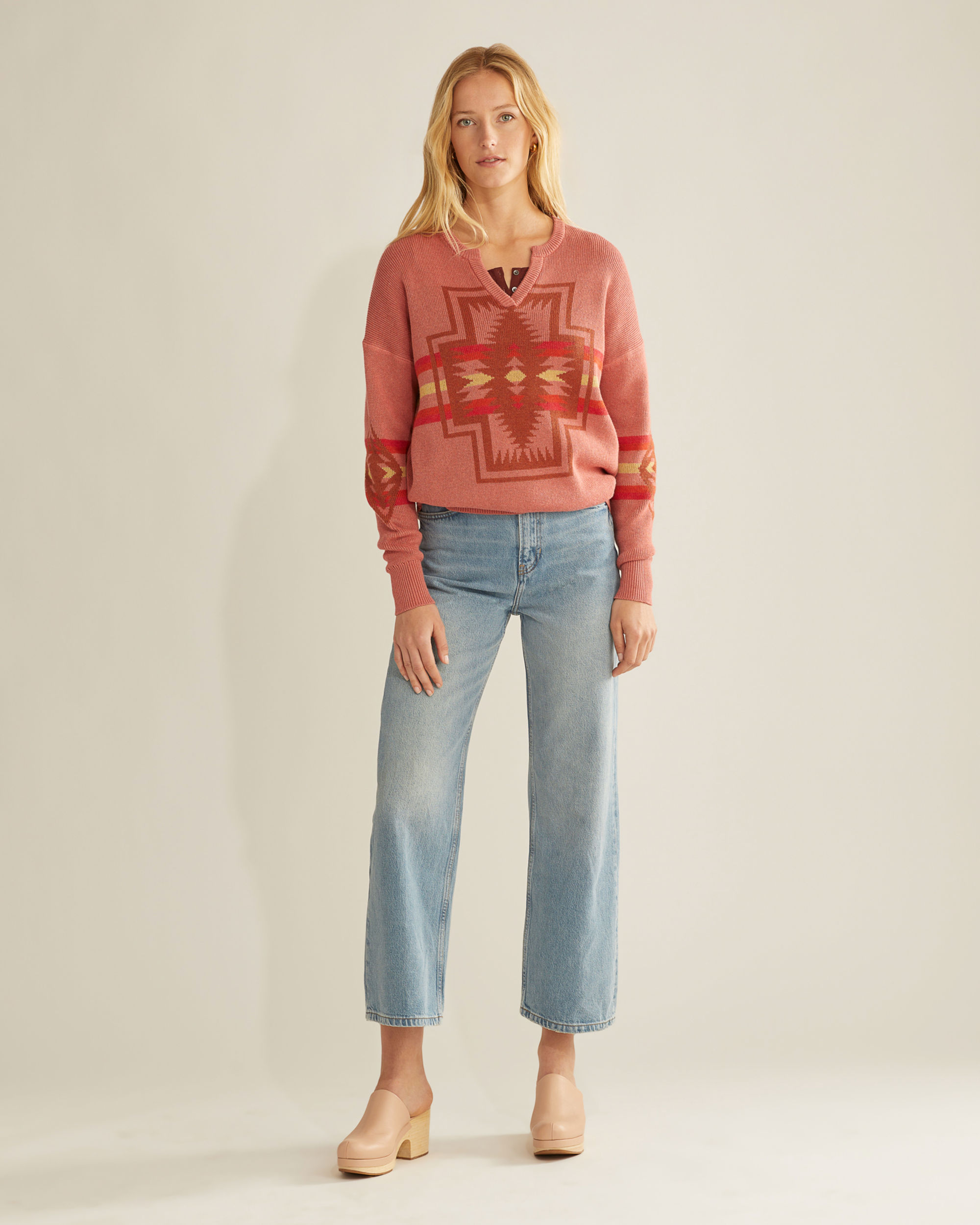 WOMEN'S GRAPHIC COTTON PULLOVER