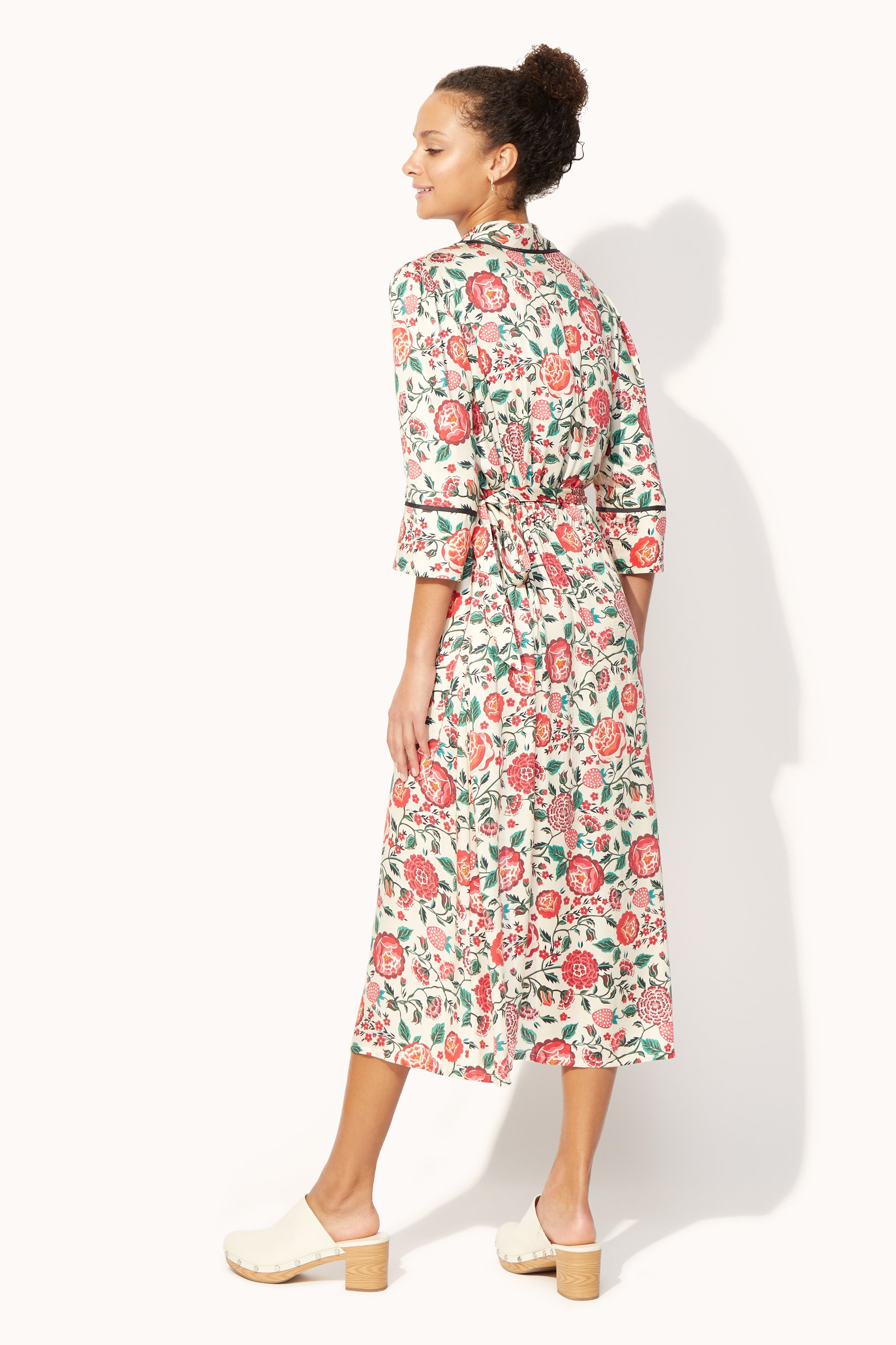 Strawberry Garden Printed Wrap Dress