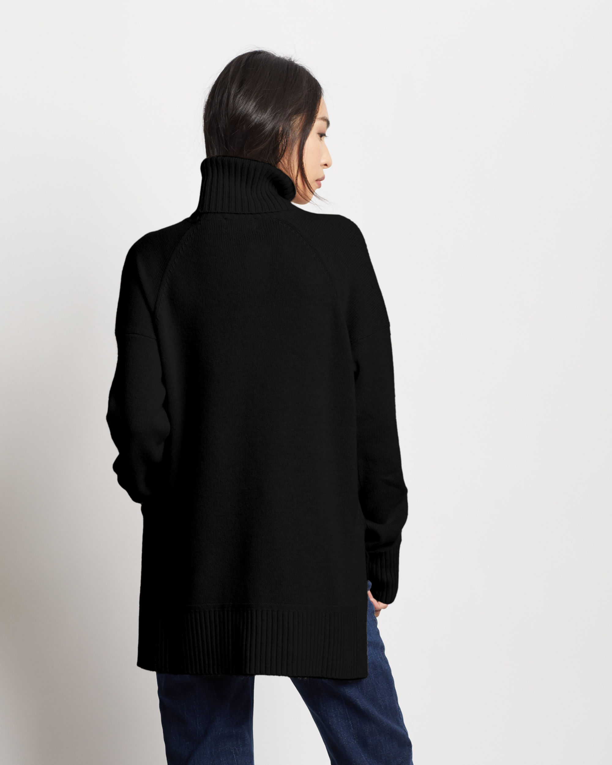 WOMEN'S MERINO/CASHMERE OVERSIZED TURTLENECK