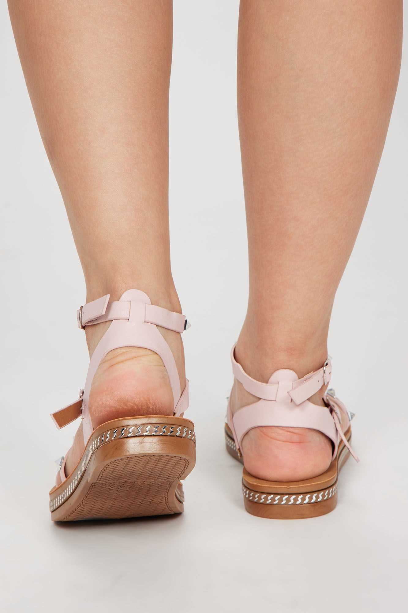 Harlow Studded Strappy Sandals   Mauve