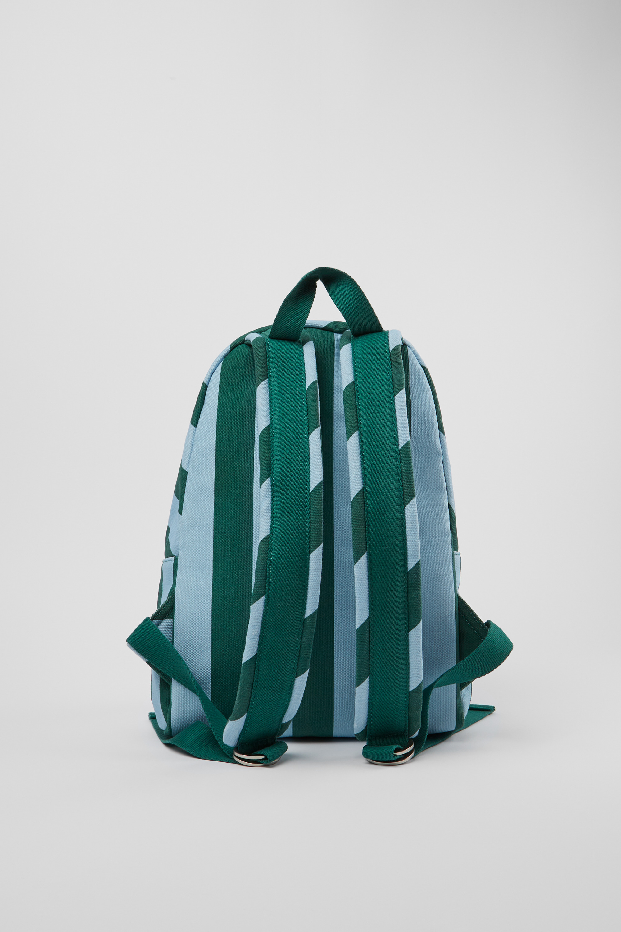 Ado - Small blue and green recycled cotton backpack
