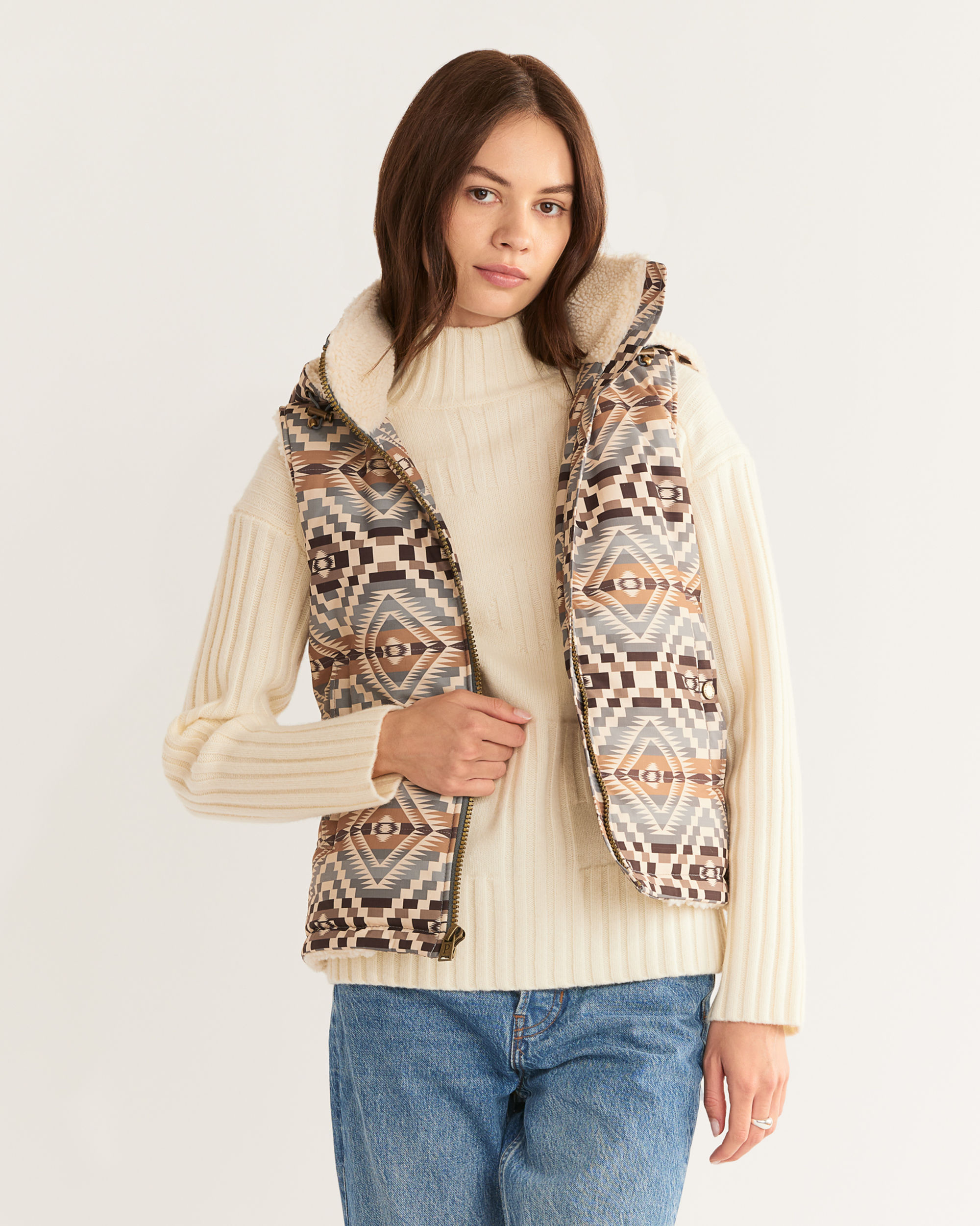 WOMEN'S BERBER FLEECE-LINED VEST