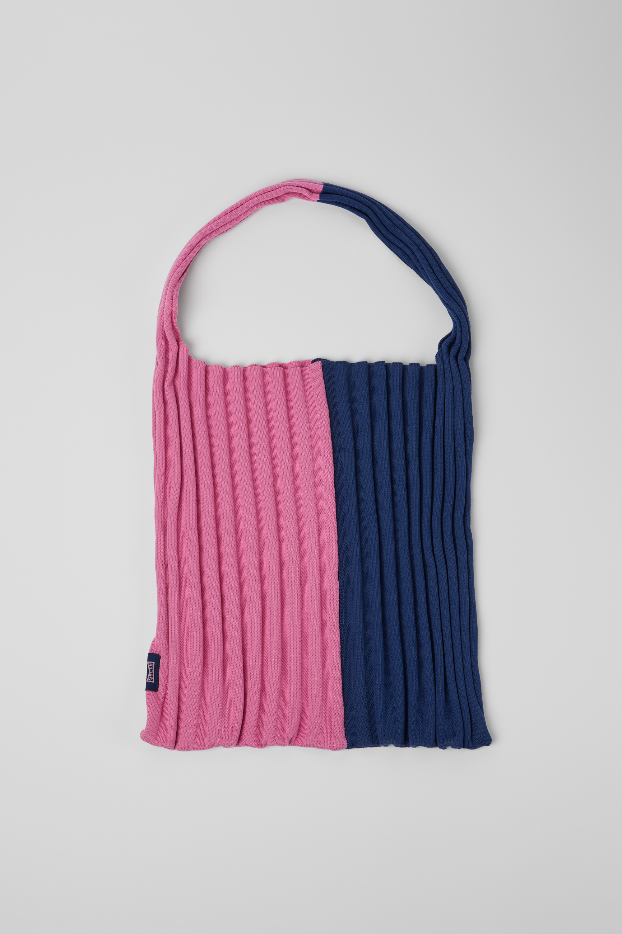 Knit TENCEL - Blue and pink TENCEL Lyocell knit bag