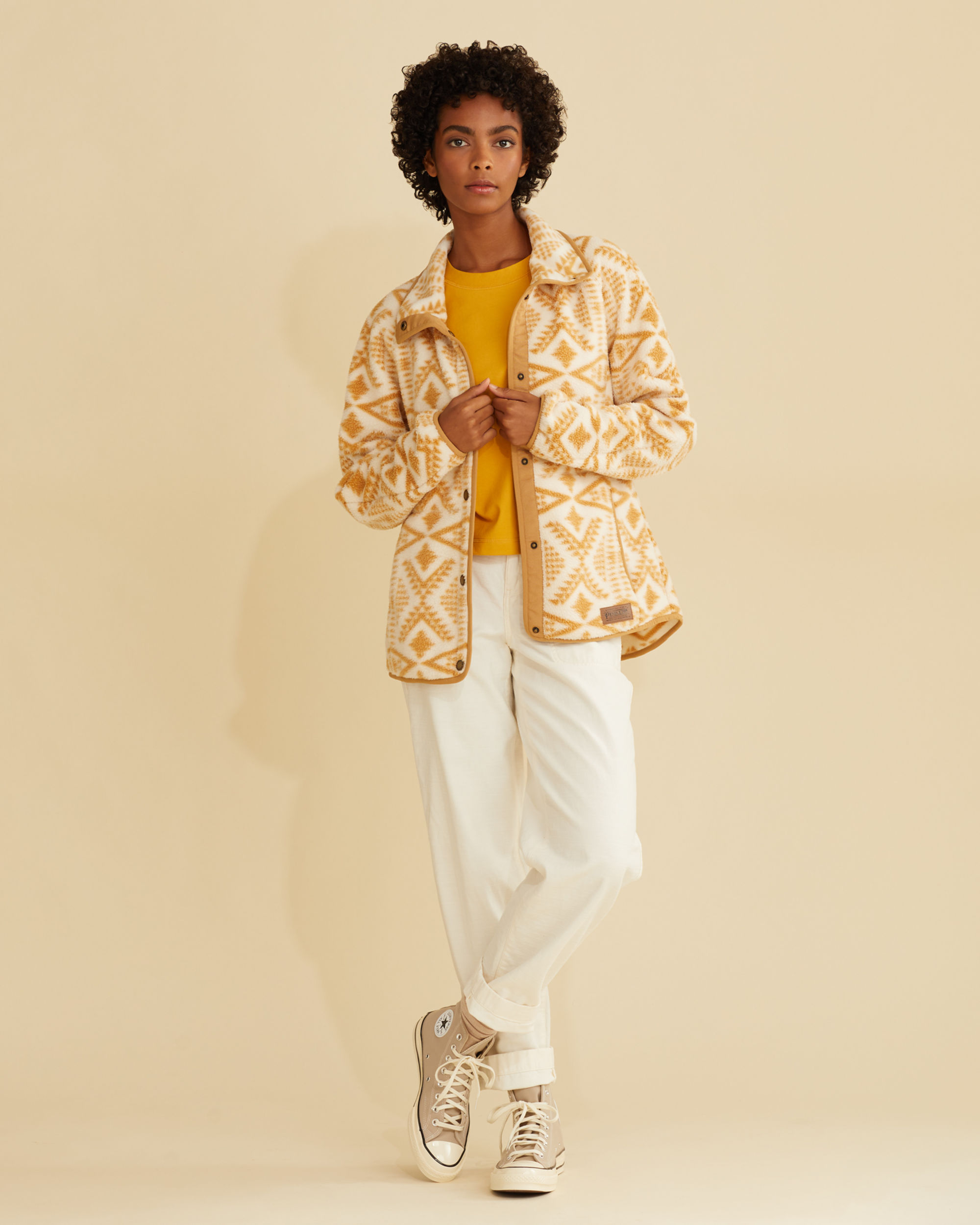 WOMEN'S SNAP-FRONT FLEECE JACKET