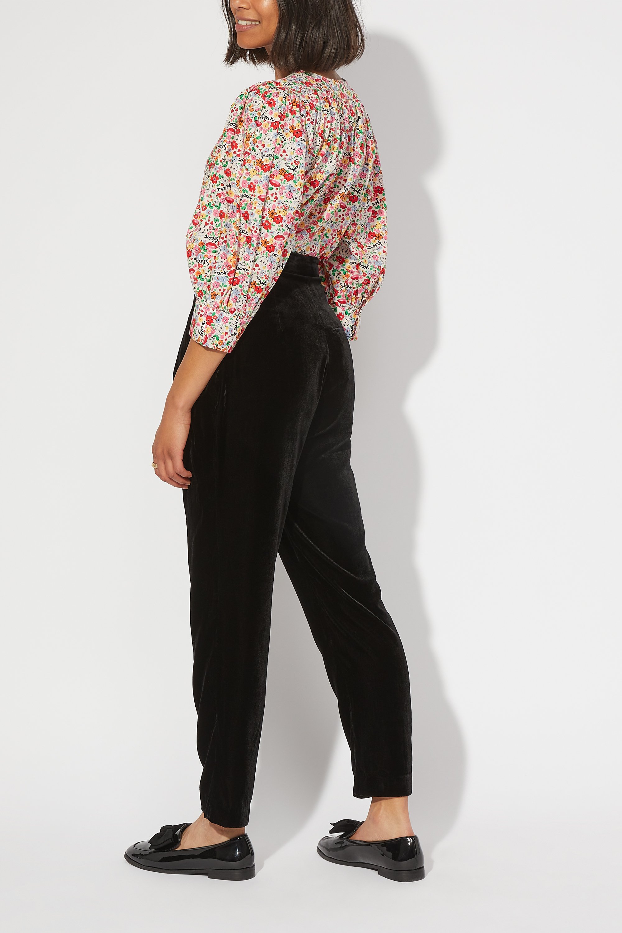 Brave Soul Pintuck Detail Printed Blouse