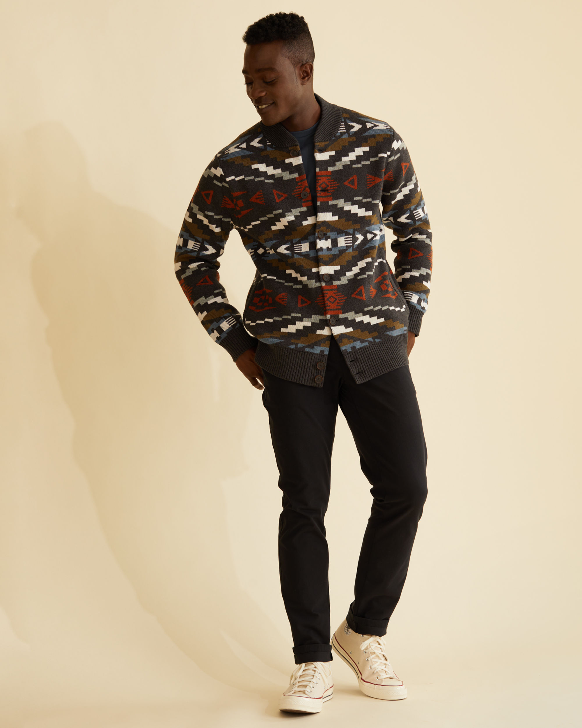 MEN'S CARICO COTTON CARDIGAN