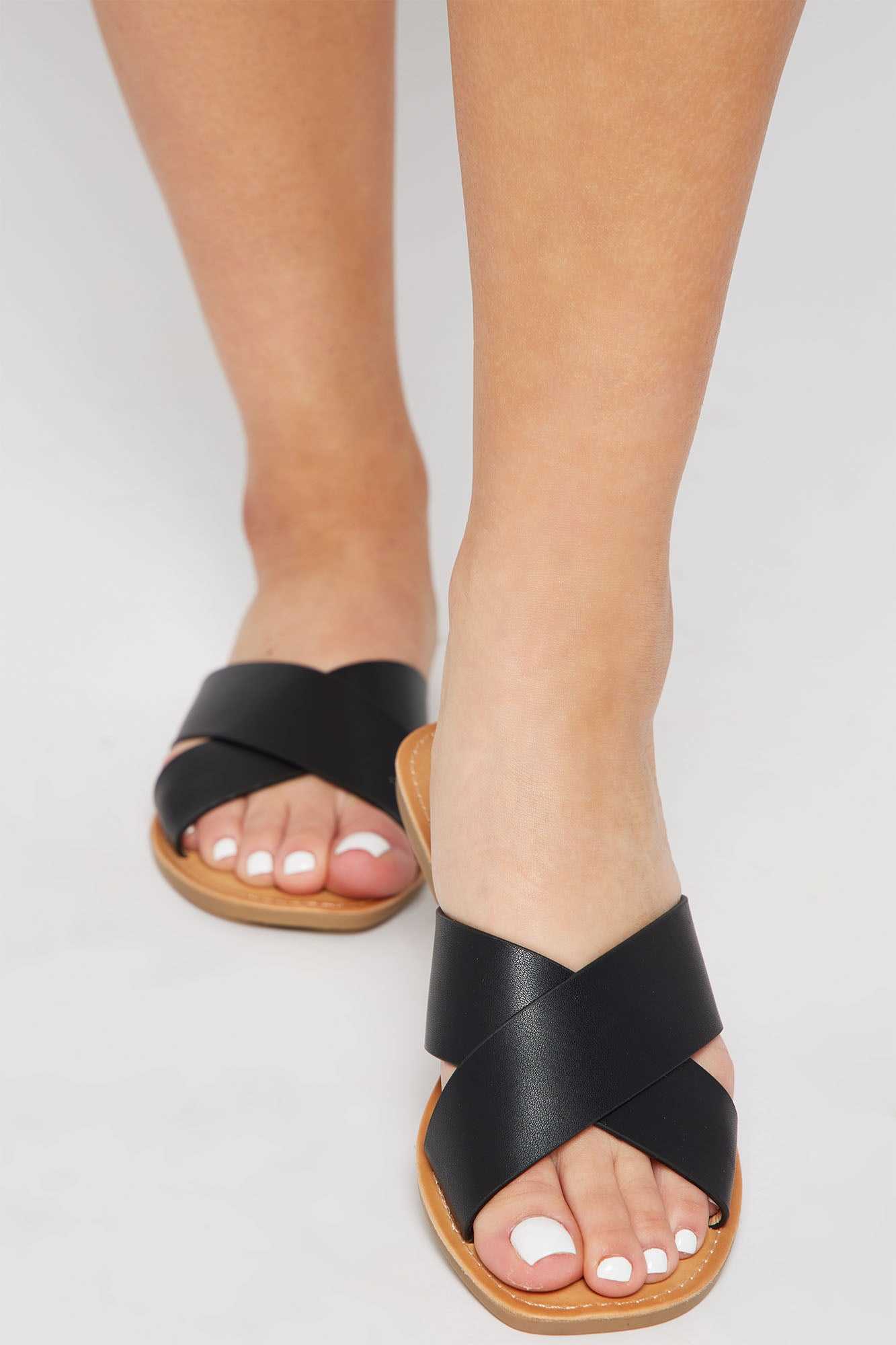 Leah Criss Cross Sandals  2   Black
