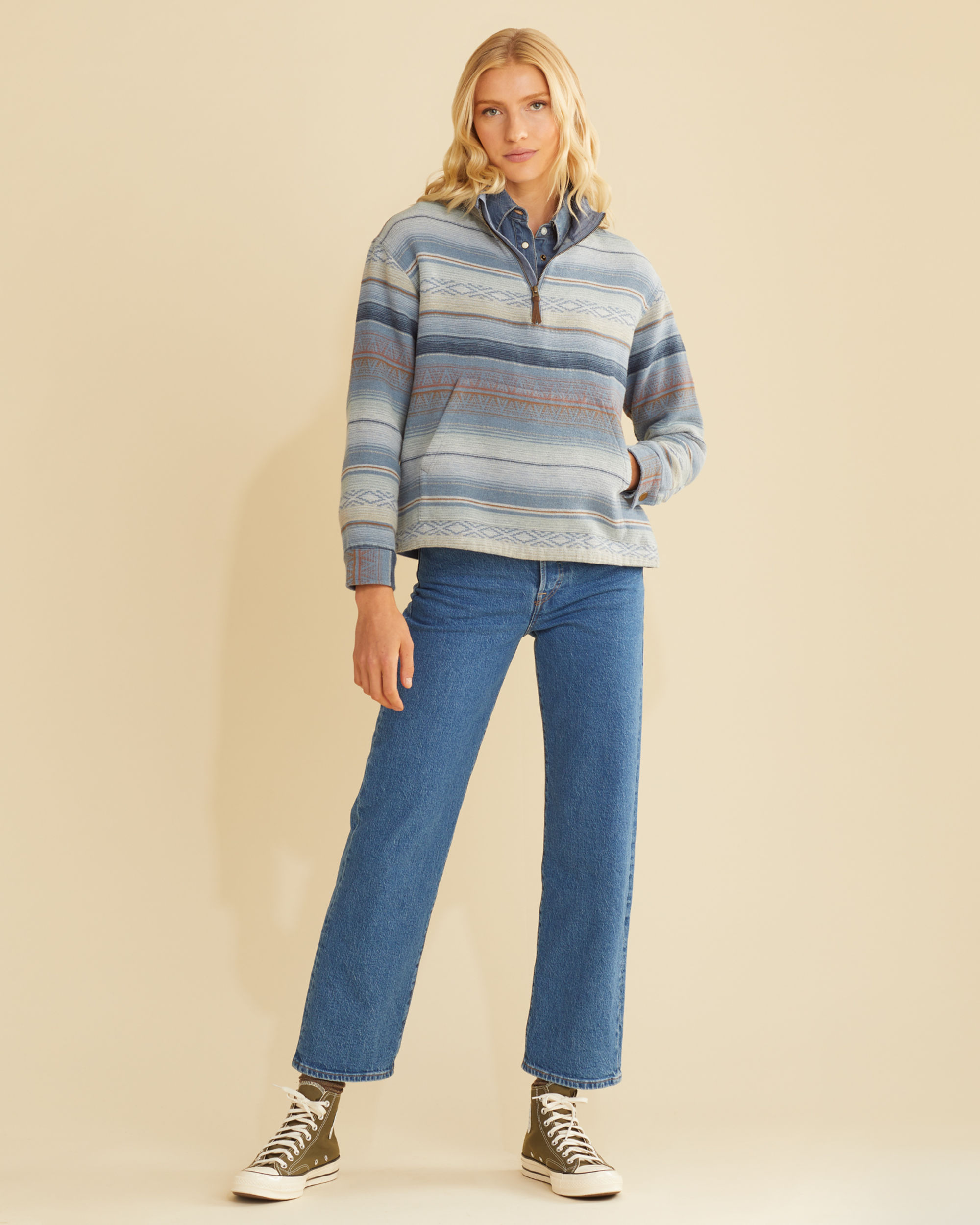 WOMEN'S DOUBLESOFT HALF-ZIP PULLOVER