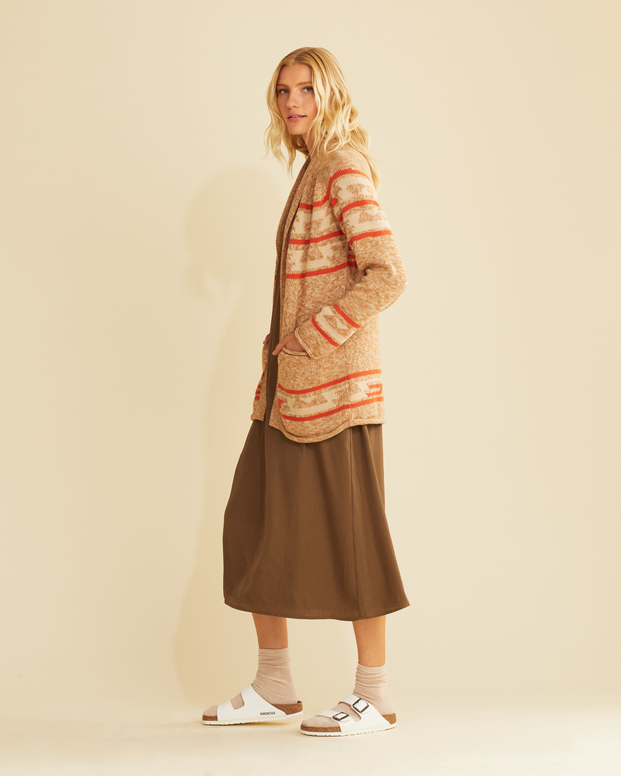 WOMEN'S ROCK POINT COTTON CARDIGAN