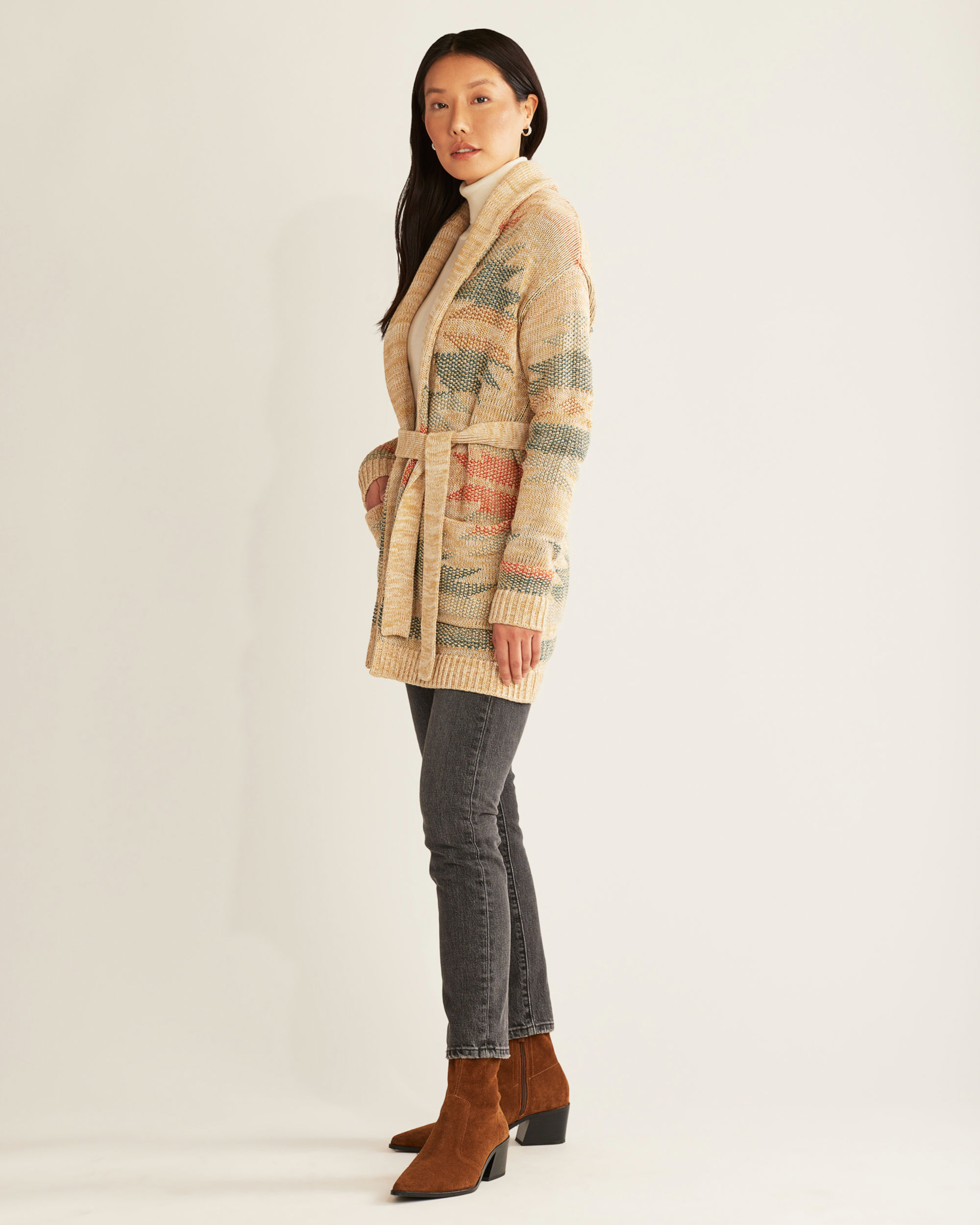WOMEN'S MONTEREY BELTED CARDIGAN