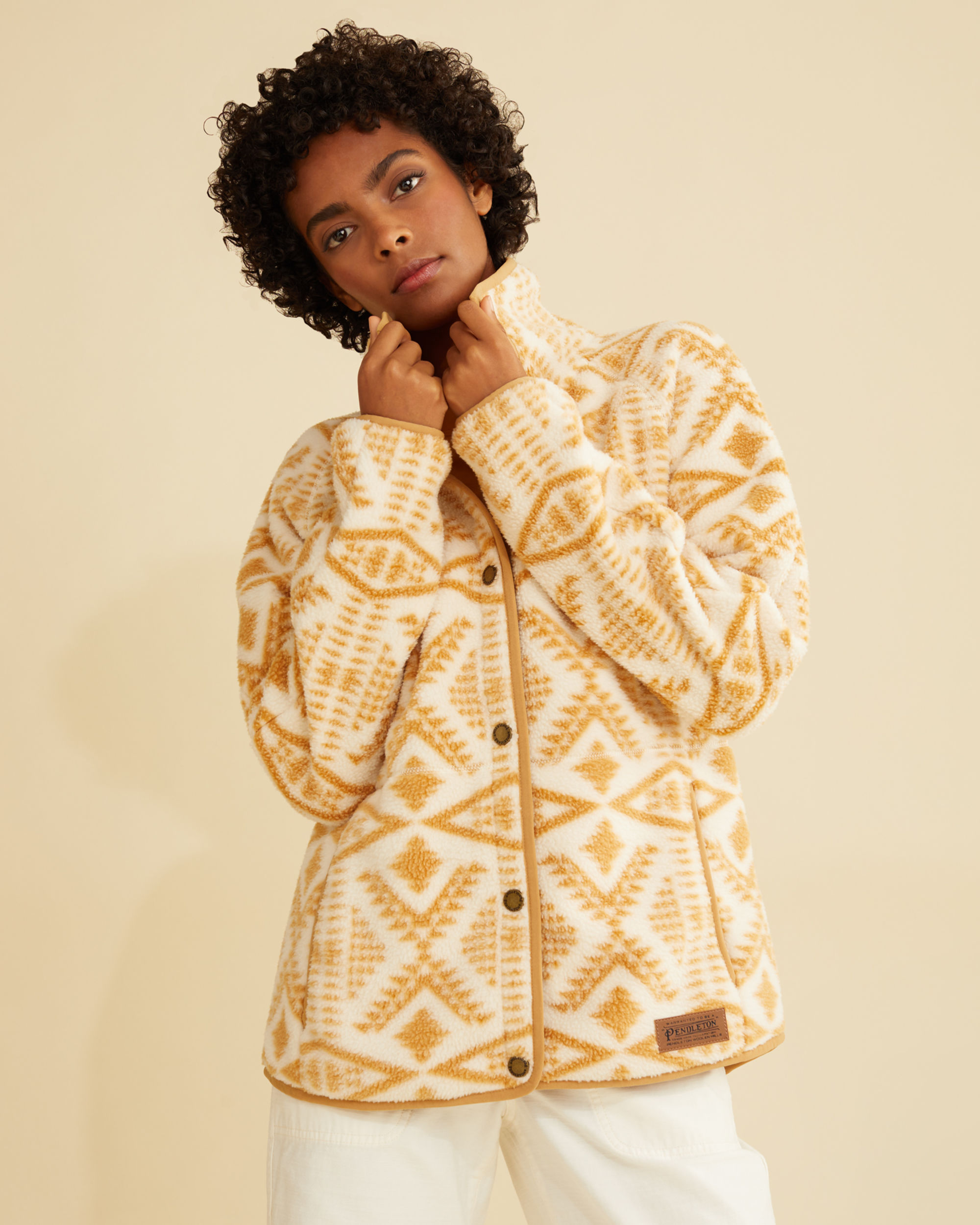 WOMEN'S SNAP-FRONT FLEECE JACKET