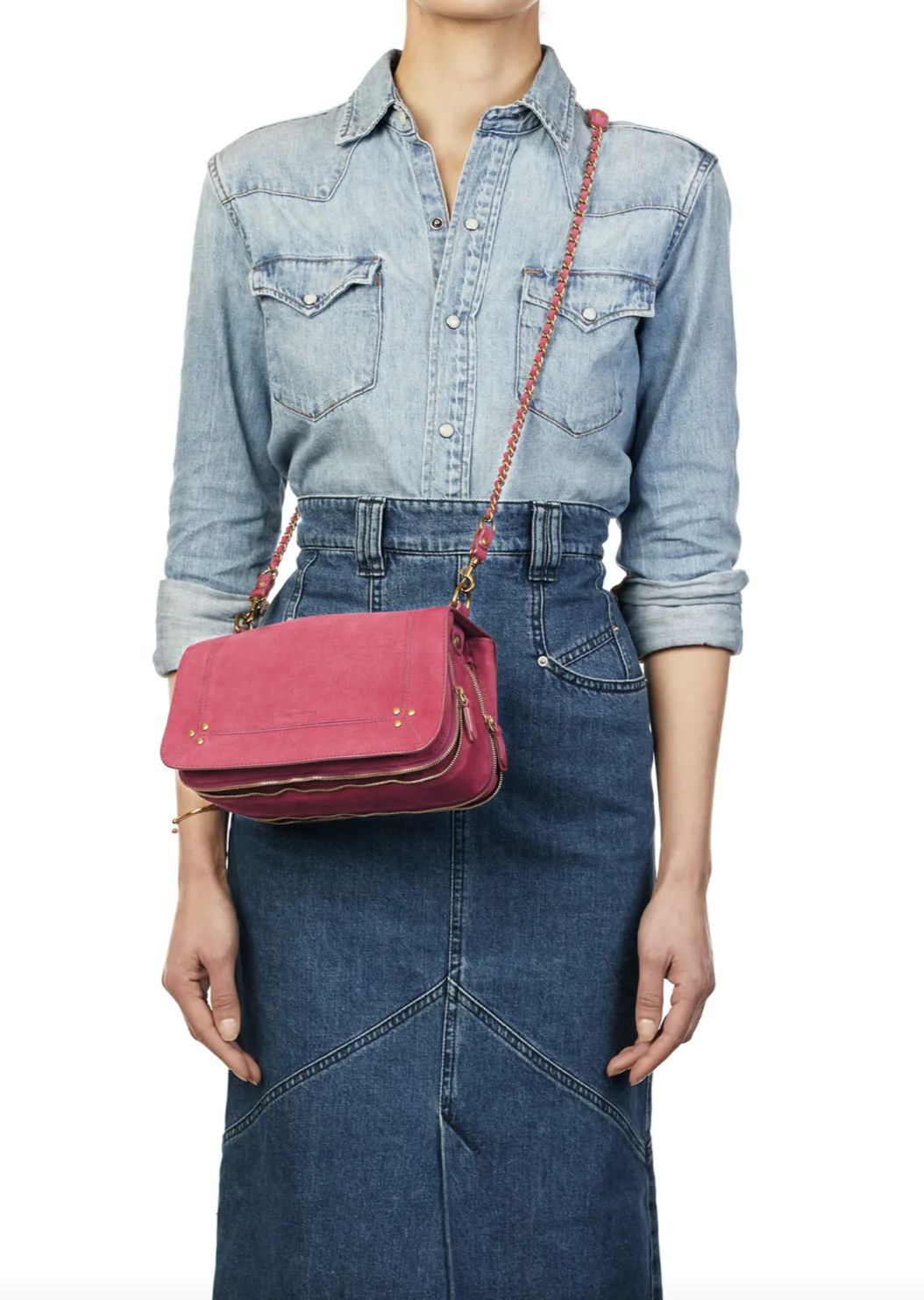 JEROME DREYFUSS - Bobi - Imprim�� Croco Framboise