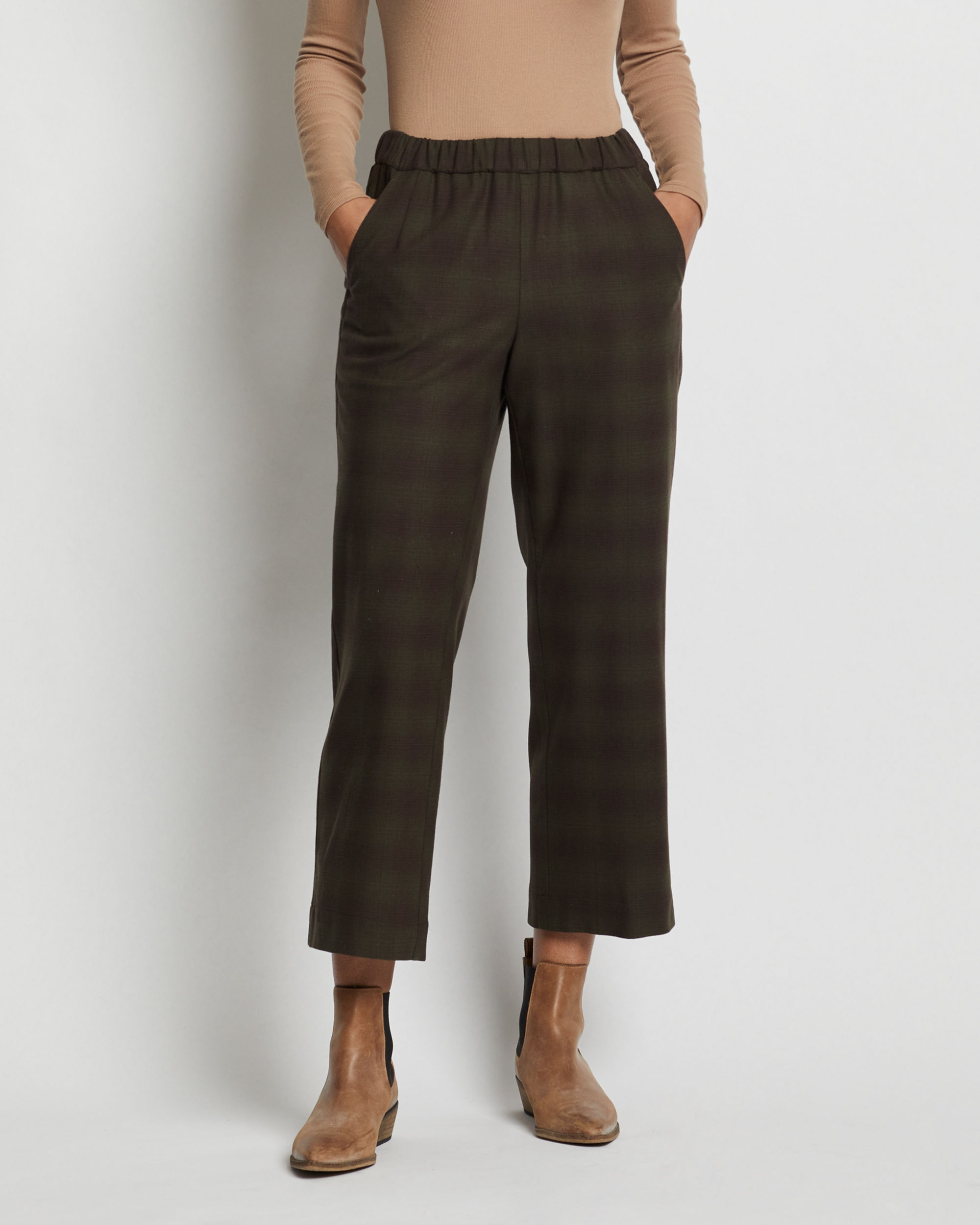 WOMEN'S BROADWAY MERINO PLAID PANTS