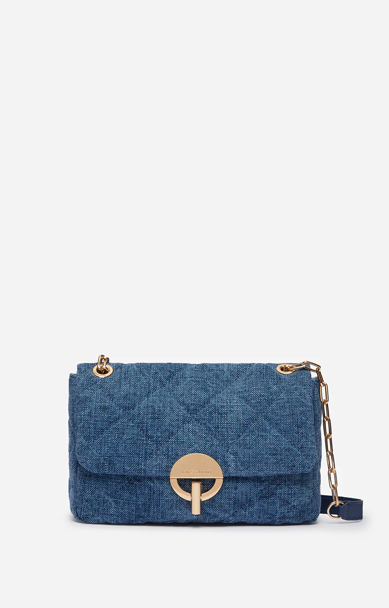 VANESSA BRUNO - Moon Bag Linen - Indigo
