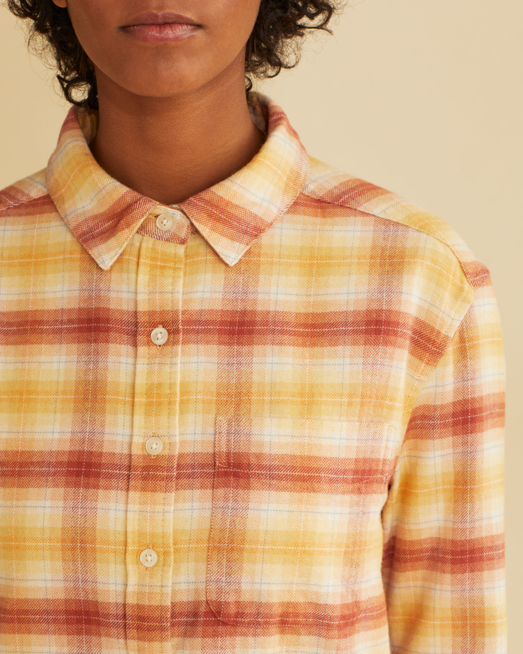 WOMEN'S BOYFRIEND DOUBLE-BRUSHED FLANNEL SHIRT