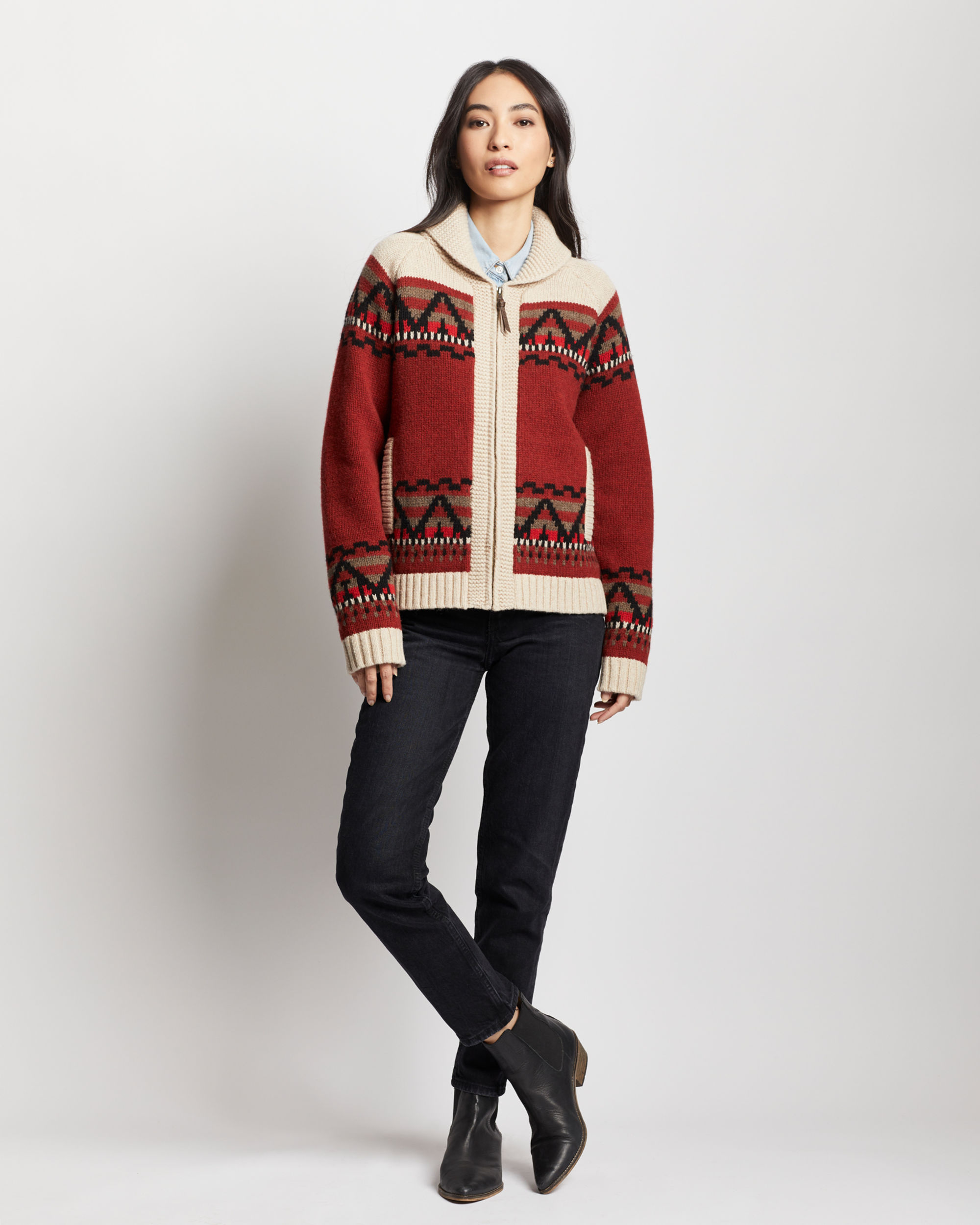 WOMEN'S ALPINE LAMBSWOOL ZIP CARDIGAN