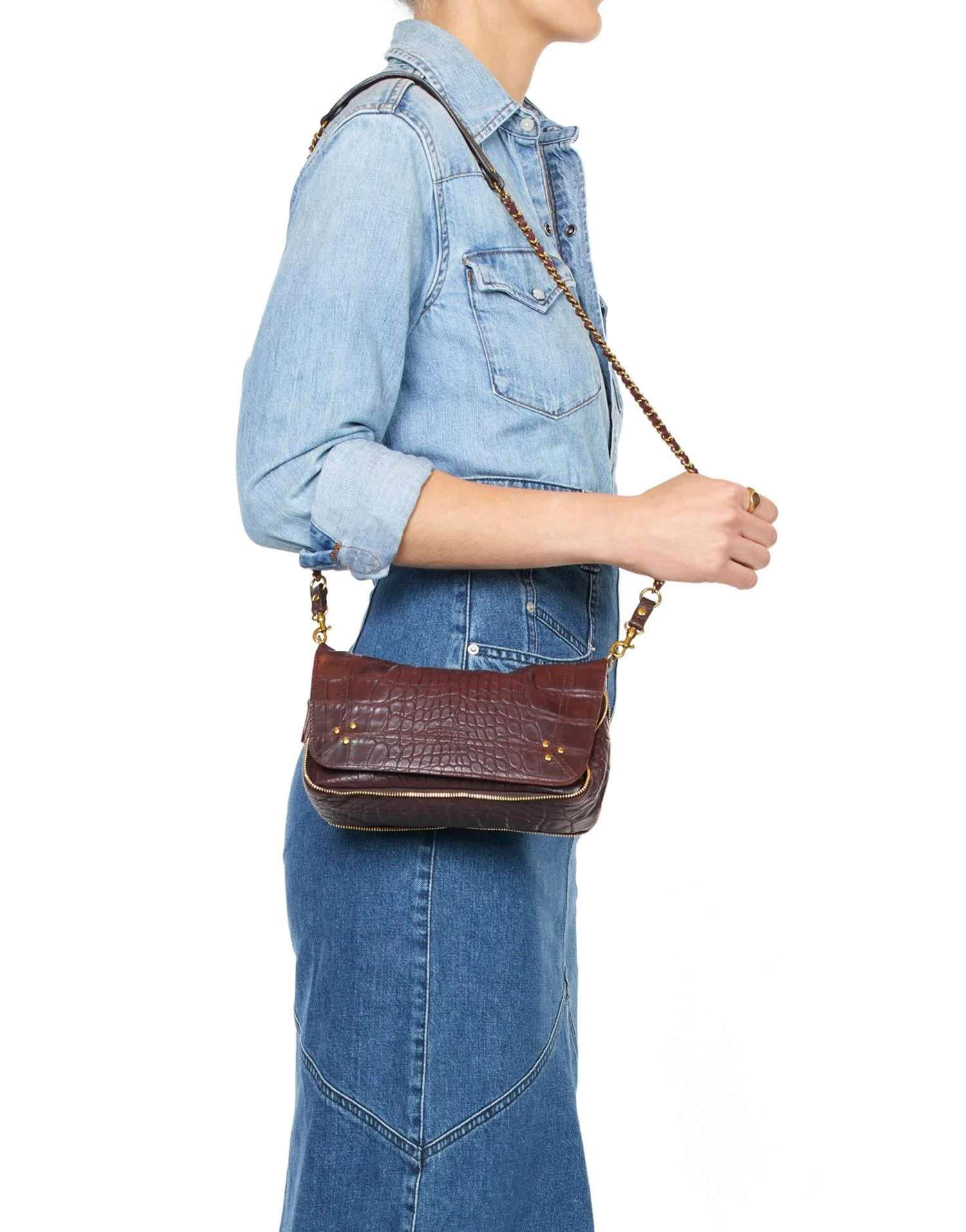 JEROME DREYFUSS - Bobi S - Croco Aubergine