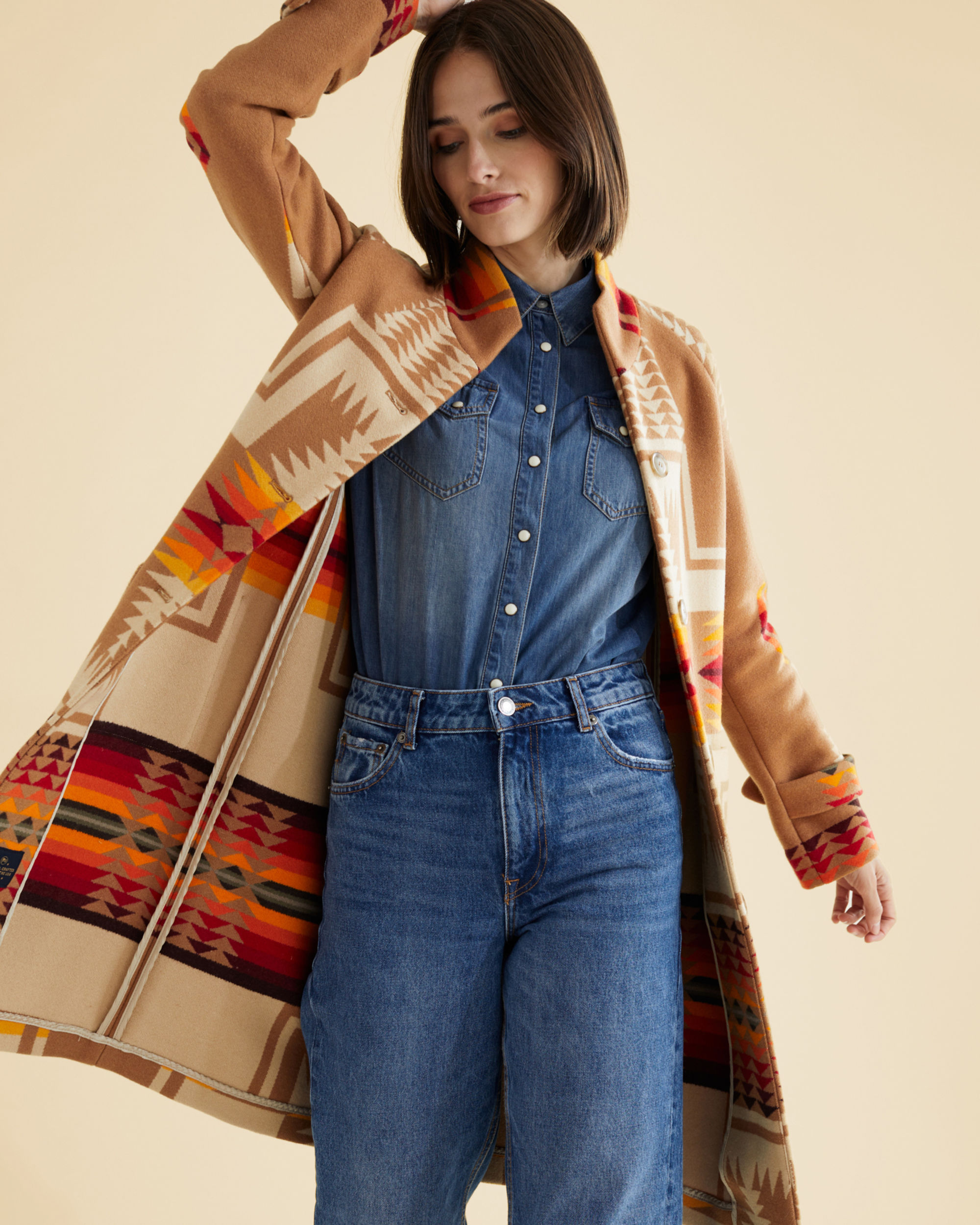 WOMEN'S HARDING ARCHIVE BLANKET COAT